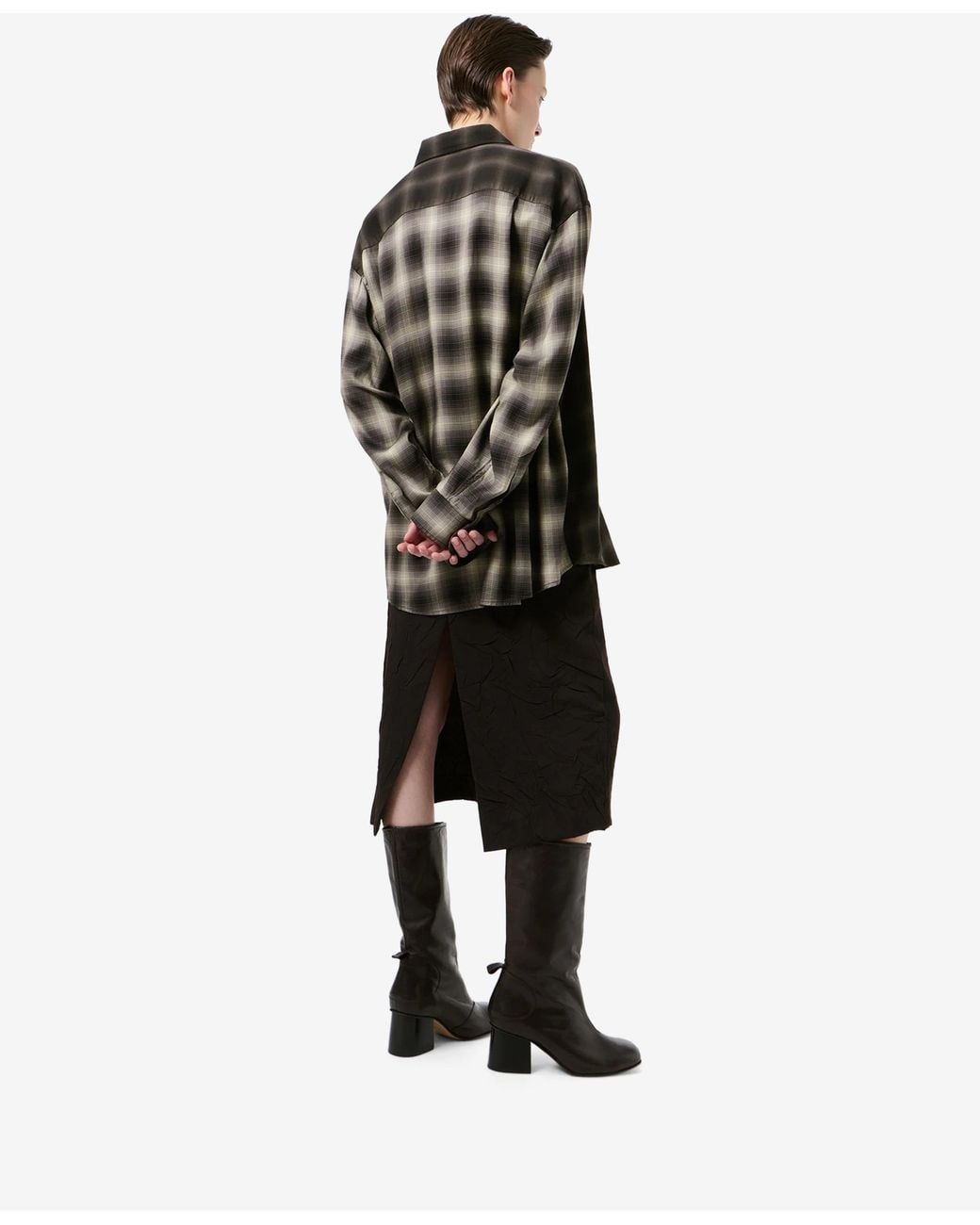 Our Legacy Gray Favourite Check-Print Shirt