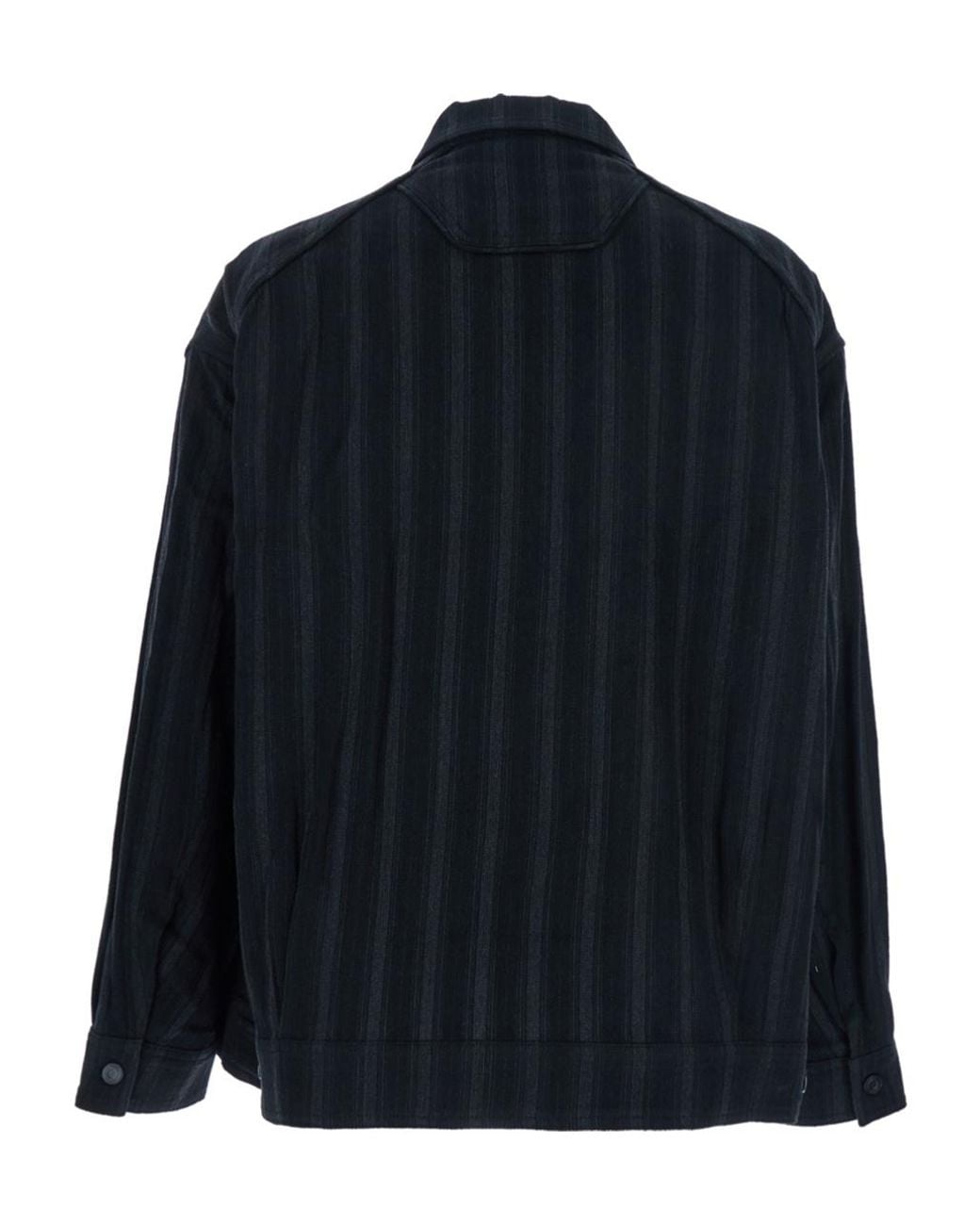 Juun.J Blue Striped Zip-Up Shirt for men