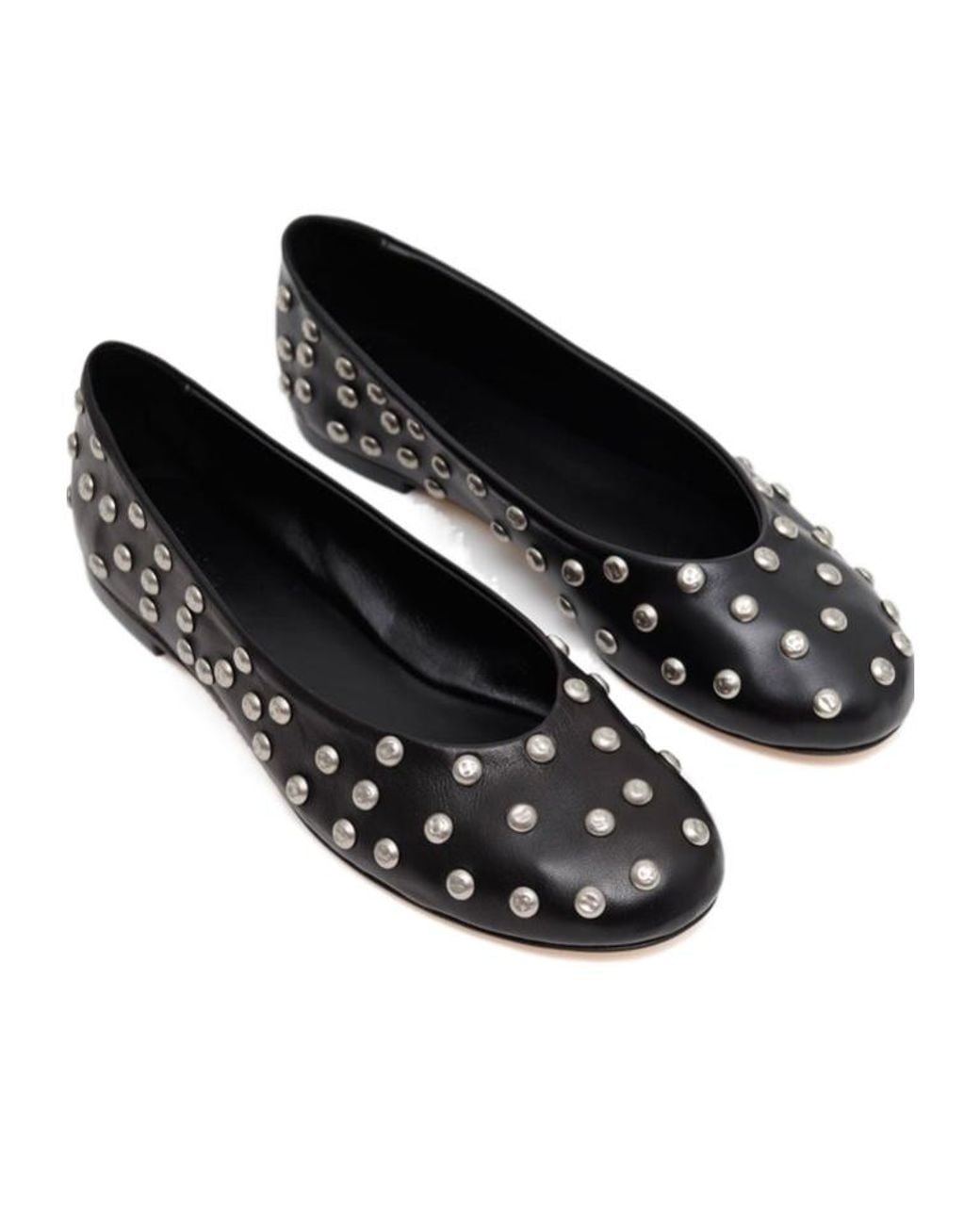 GIMAGUAS Black Bailarinastuds Studded Flats