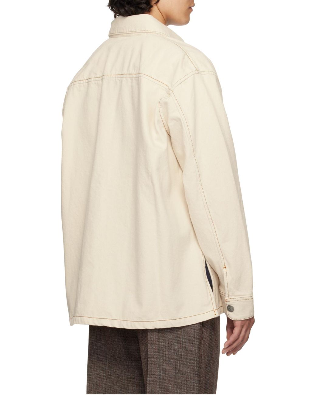 AMI Natural Lapel Long Sleeve Shirt for men