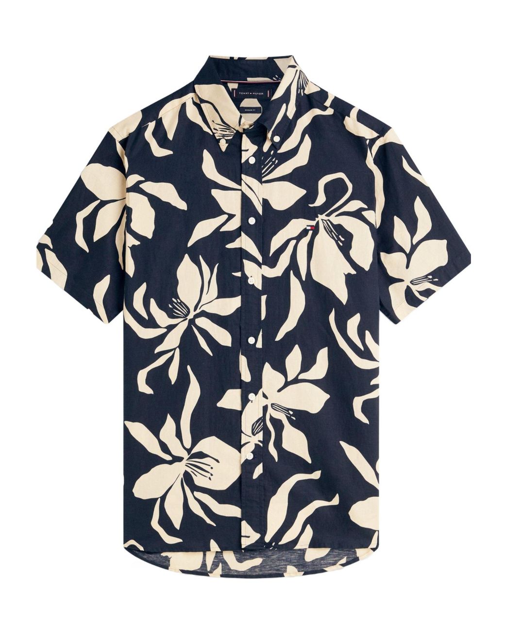Tommy Hilfiger Blue Printed Shortsleeve Shirt for men