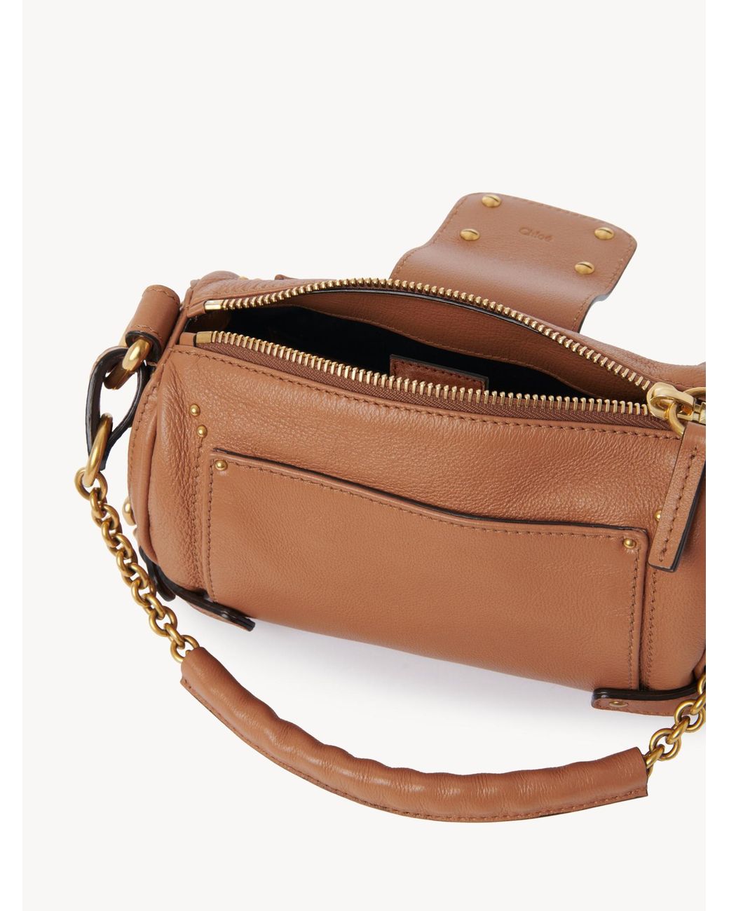 Chloé Brown Chloé Paddington Padlock Detailed Small Shoulder Bag
