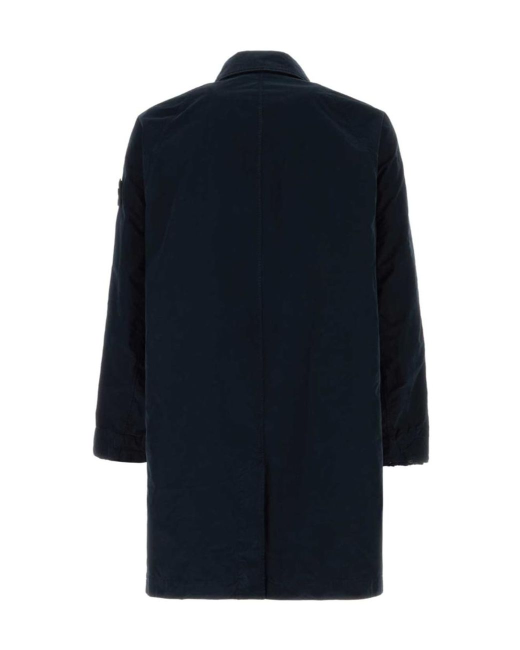 Stone Island Blue Long Trench Coat for men