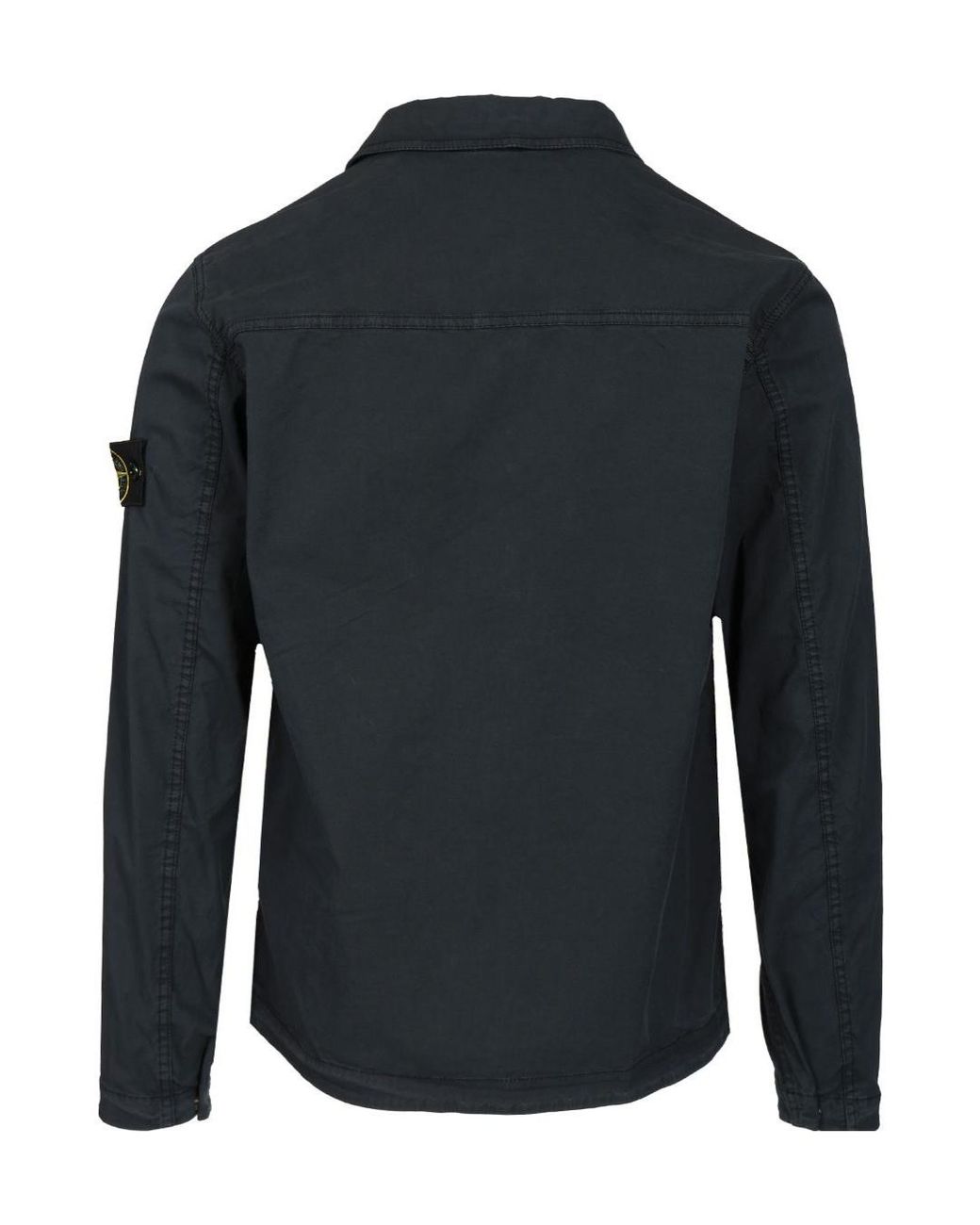 Stone Island Black Supimaâ Cotton Overshirt for men