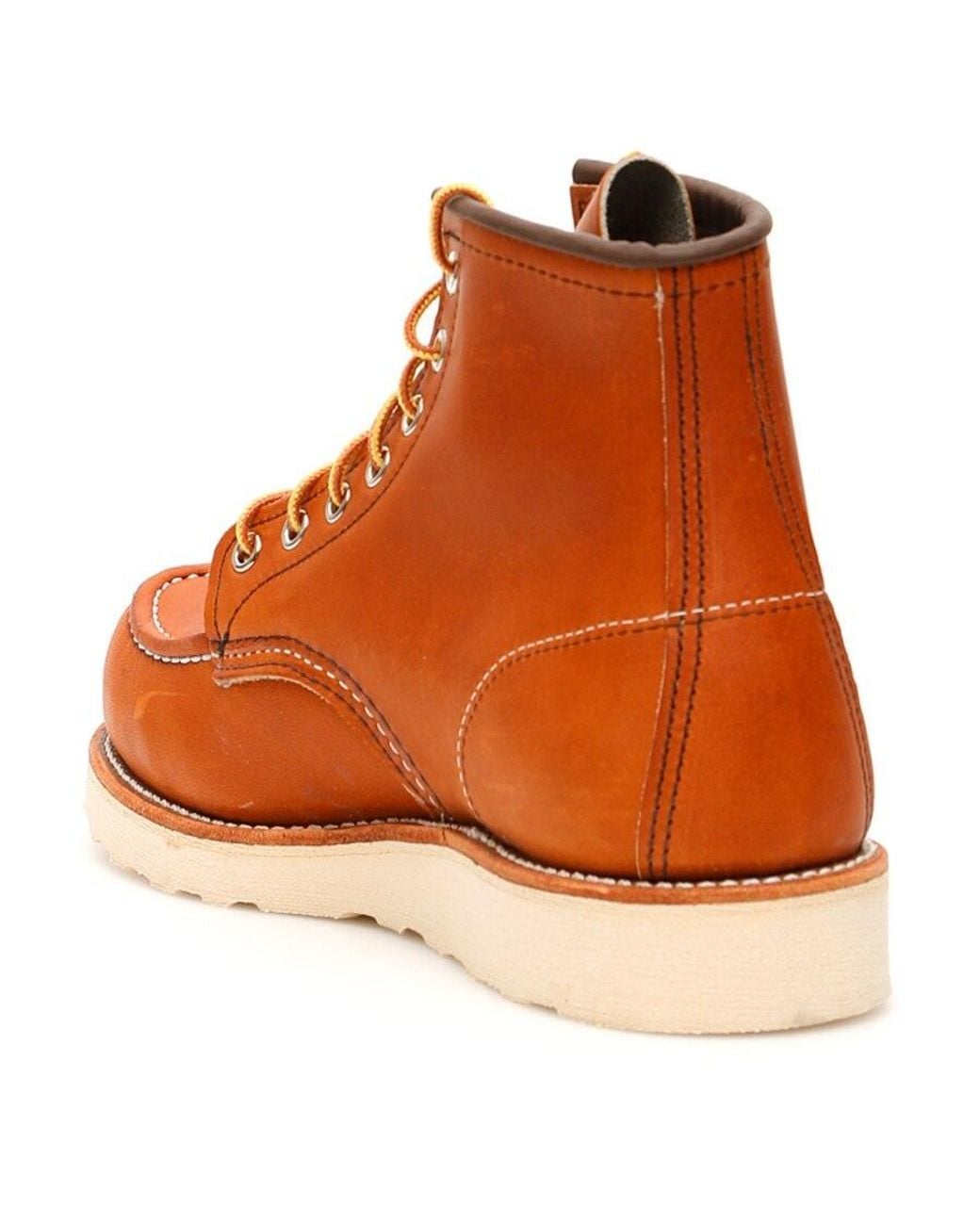 Red Wing Orange Classic Moc Toe Legacy Boots for men