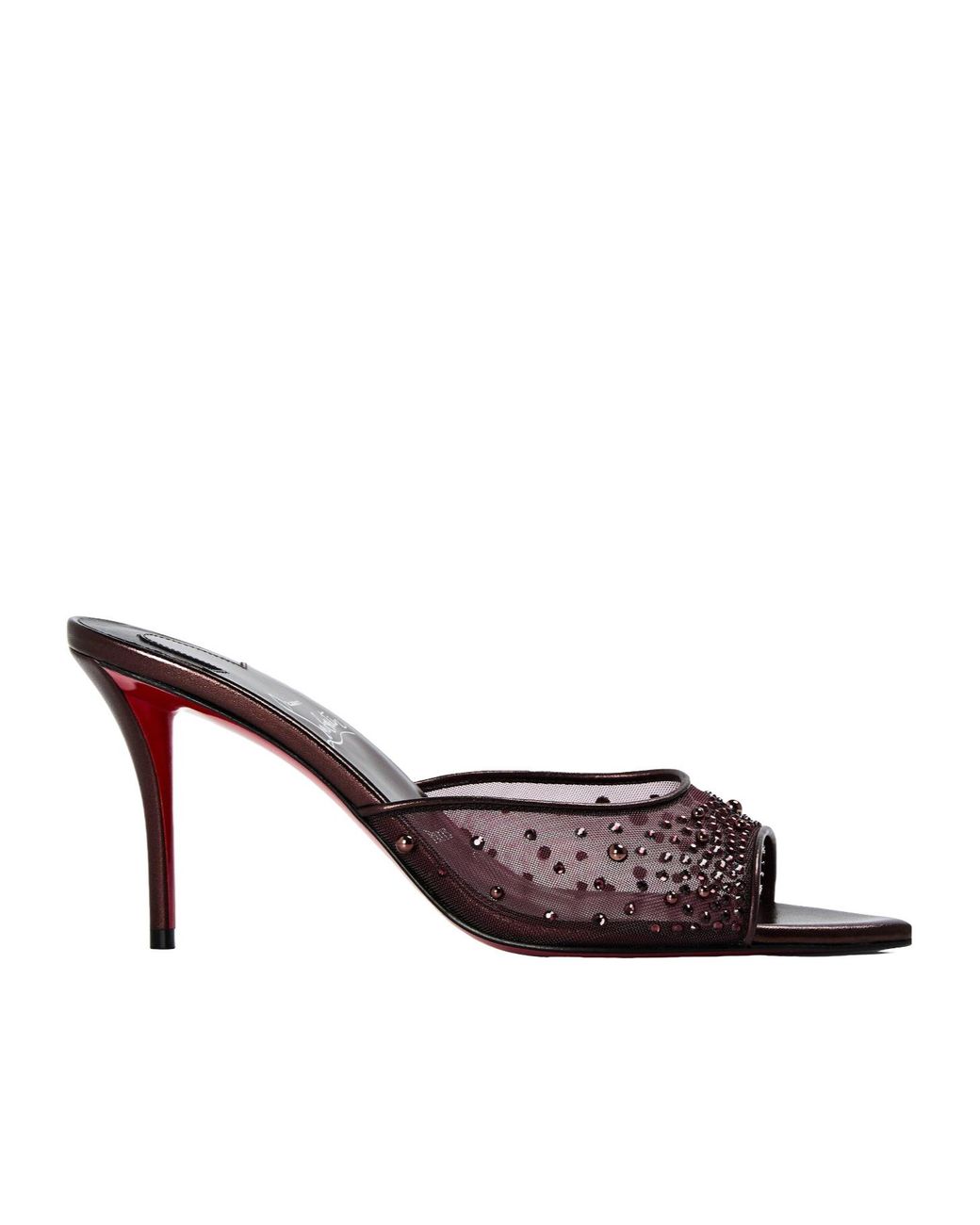 Christian Louboutin Brown Simple High-Heeled Slippers