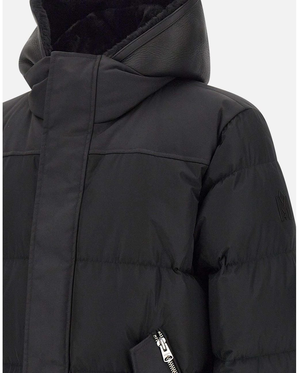 Mackage Blue Riley Hooded Down Jacket for men