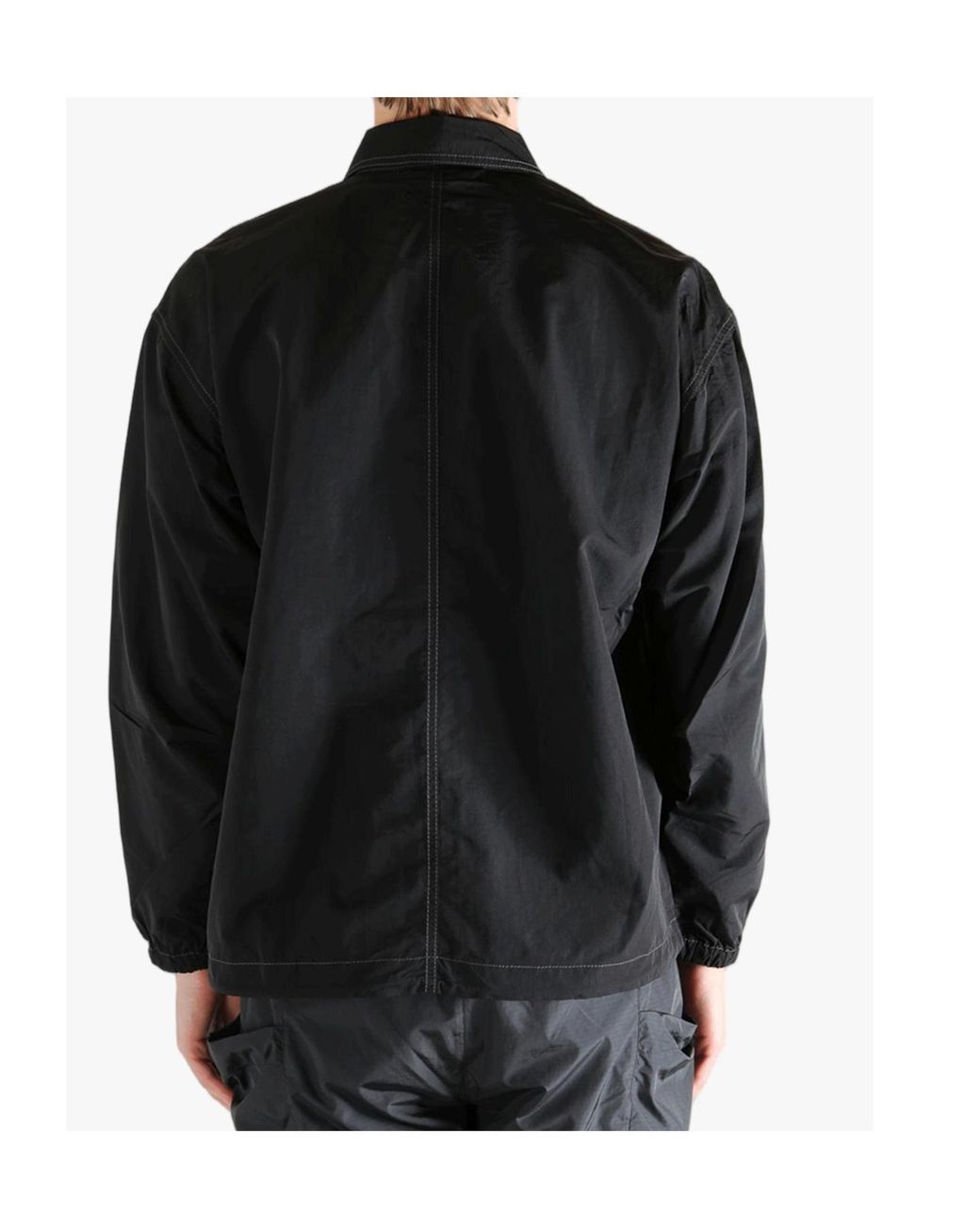 And Wander Black Contrast-Stitch Pocket-Detail Jacket for men