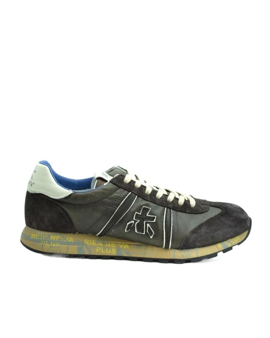 Premiata Brown Lace-Up Low-Cut Sneakers for men