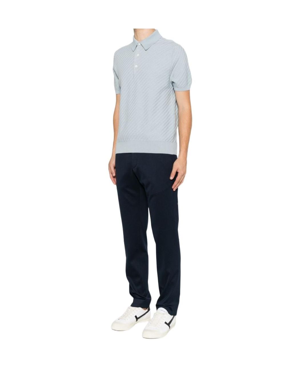 Brioni Green Weaving Polo Plot for men