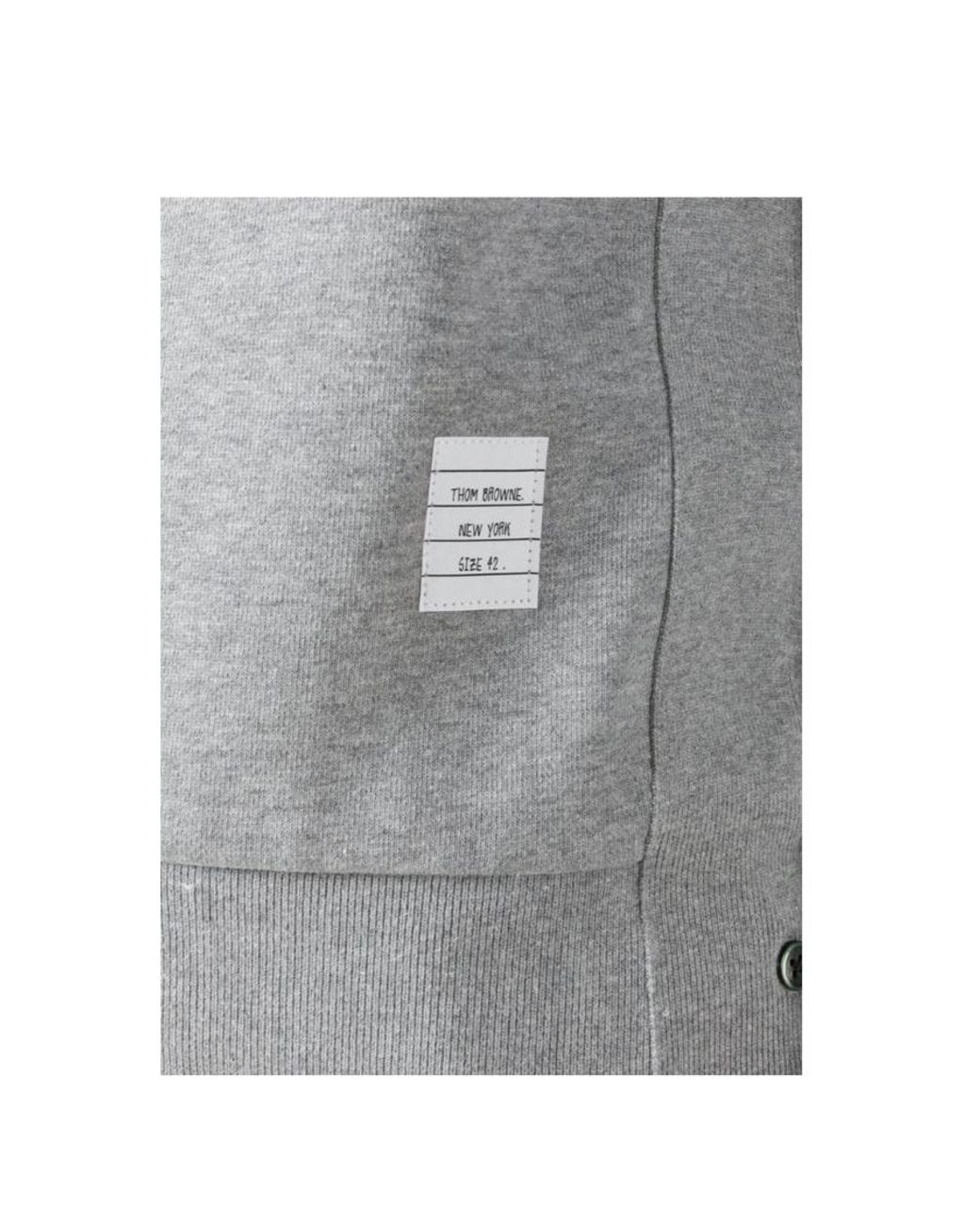 Thom Browne Gray Classic Loopback 4-Bar Sweatshirt