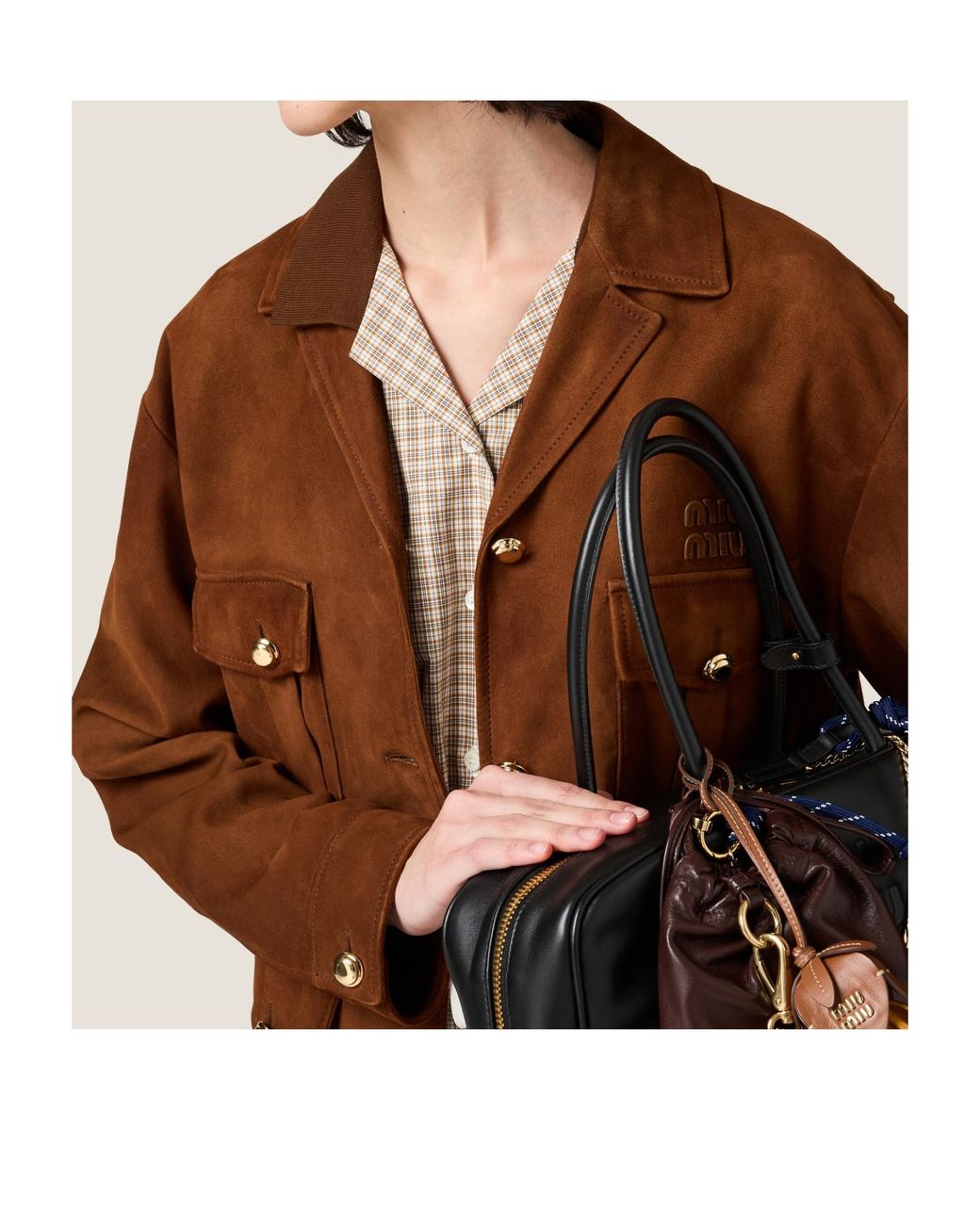Miu Miu Brown Suede Jacket