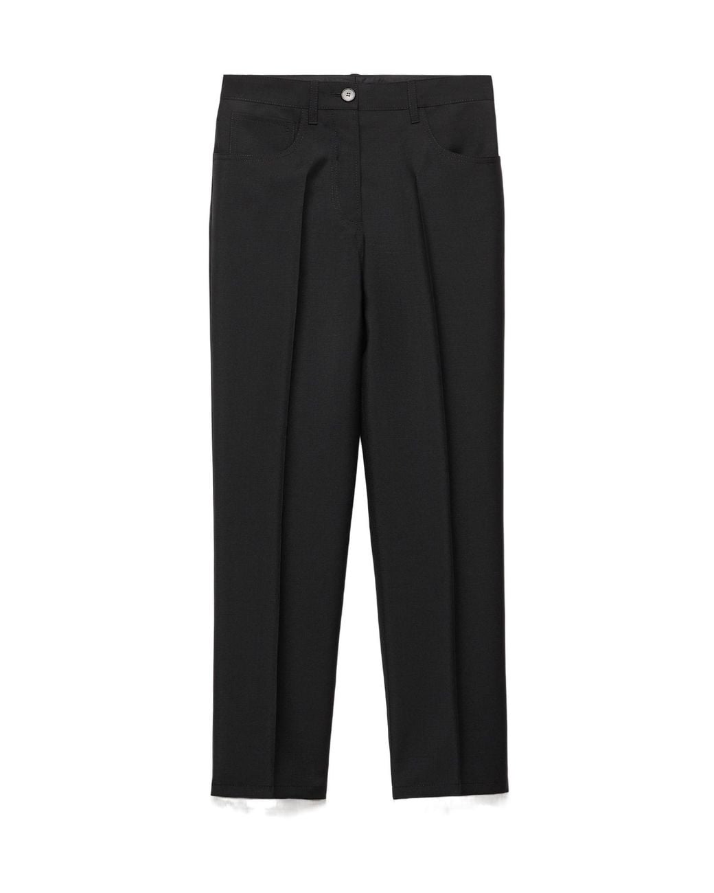 Prada Black Kid Mohair Pants