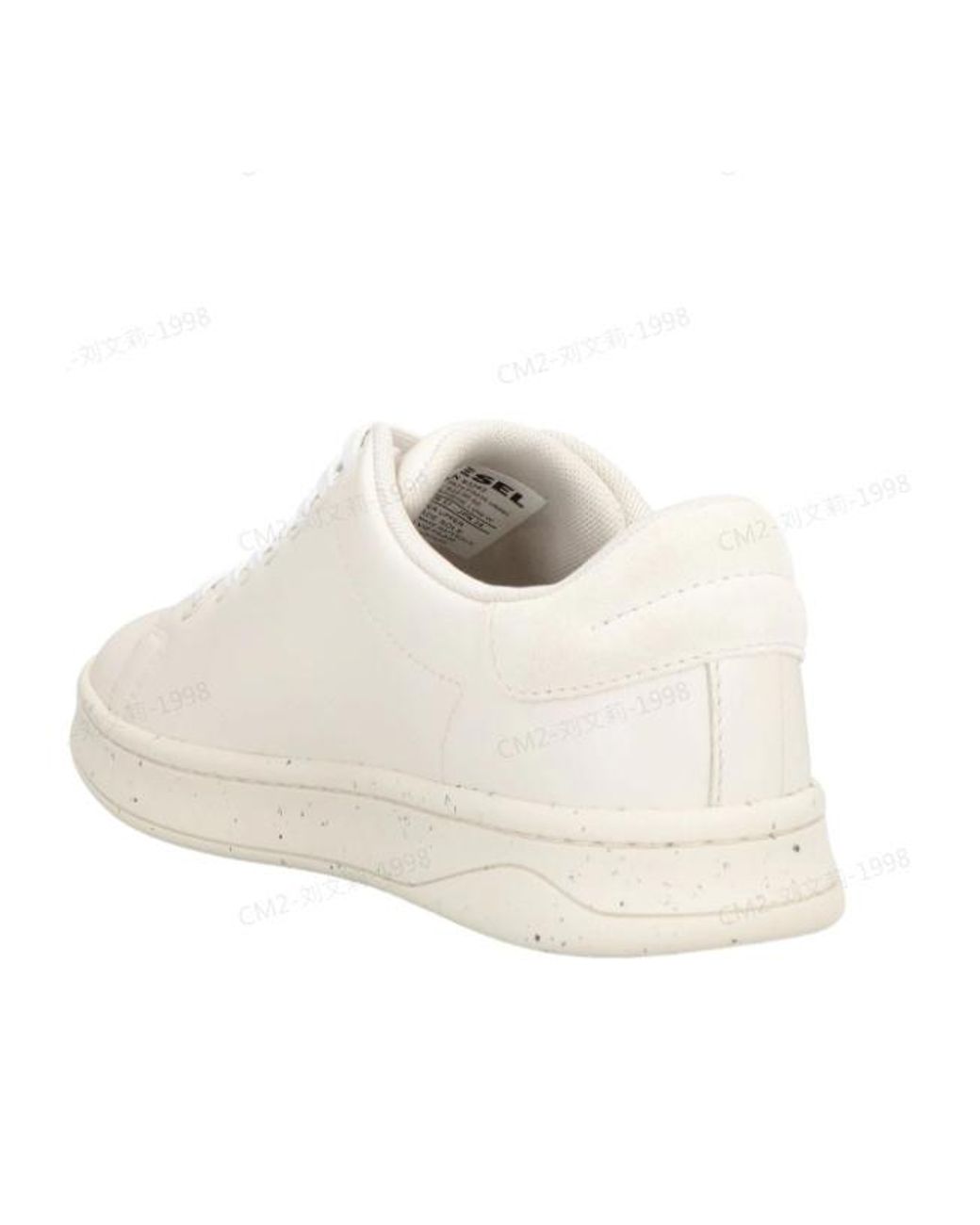 DIESEL White Solidcolor Laceup Shoes