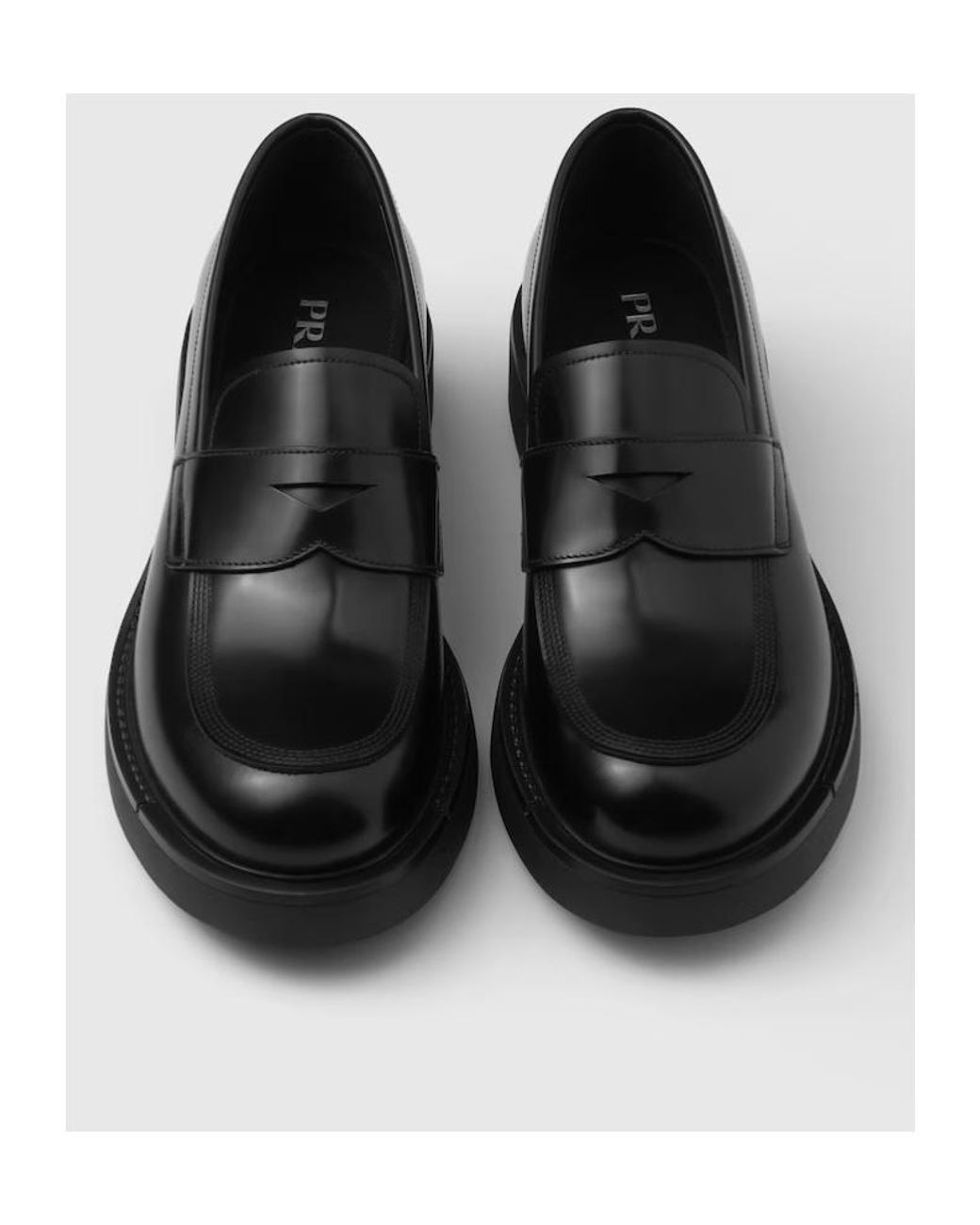 Prada Black Logo Details Loafers for men
