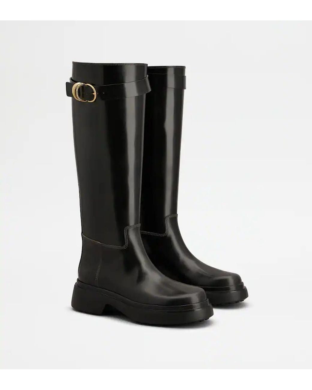 Tod's Black Chunky Boots
