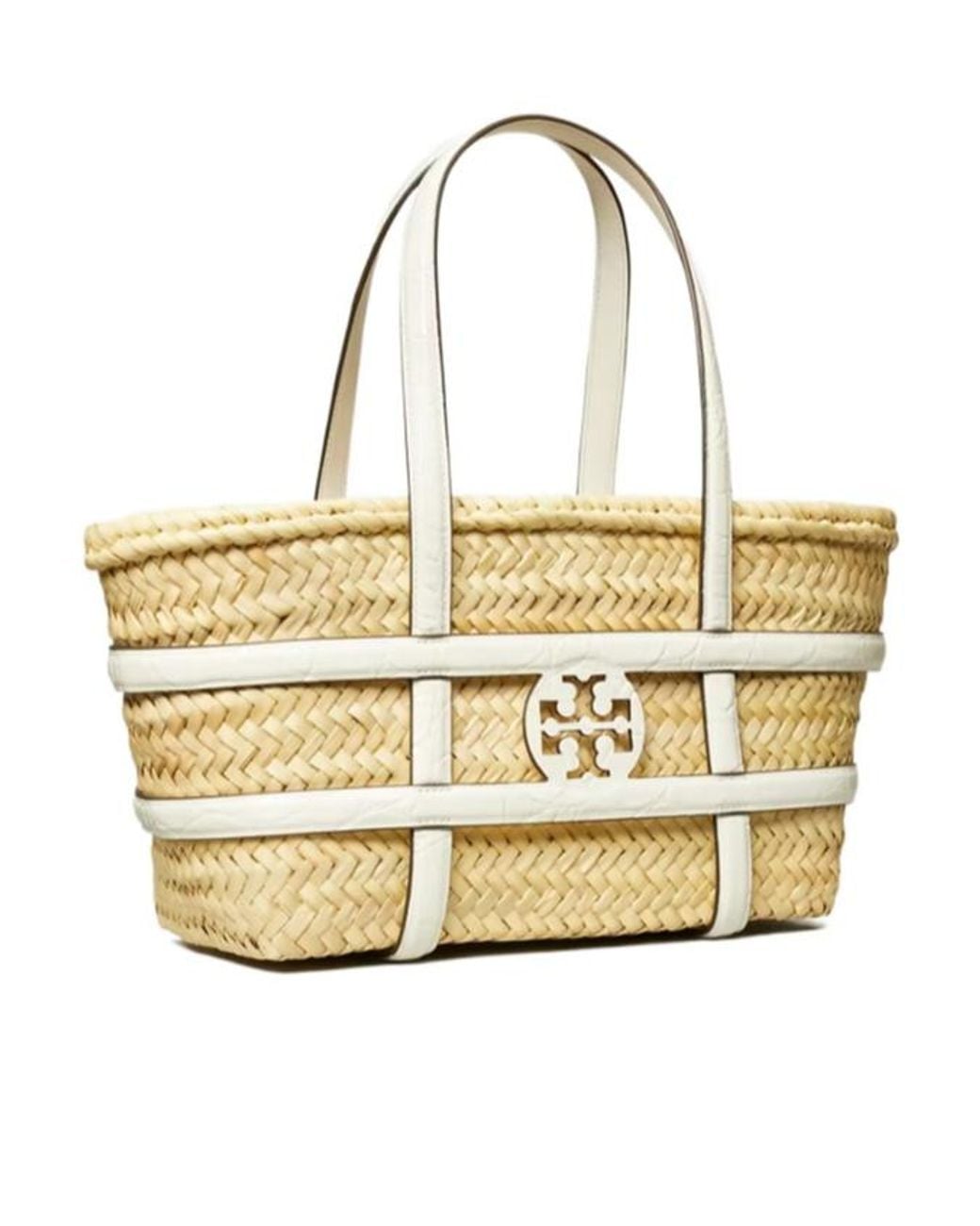 Tory Burch Metallic Small Ella Basket Bag