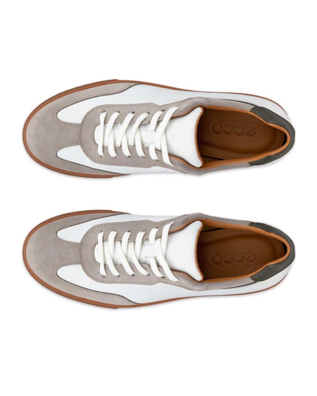 Ecco White Soft 10 Leather Trainer for men