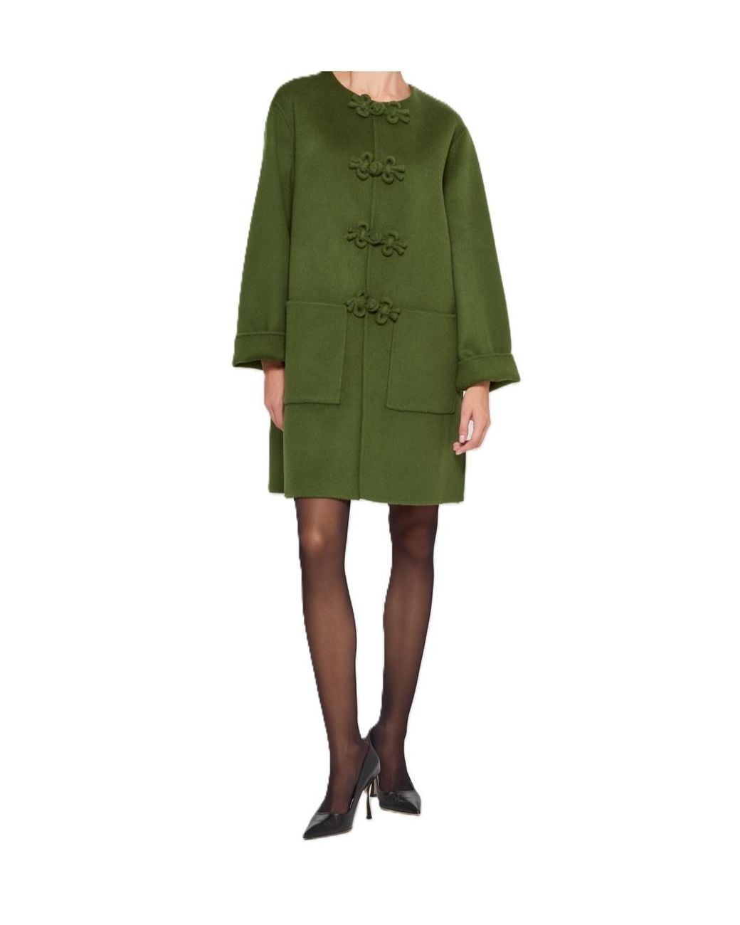 P.A.R.O.S.H. Green Long-Sleeved Coat