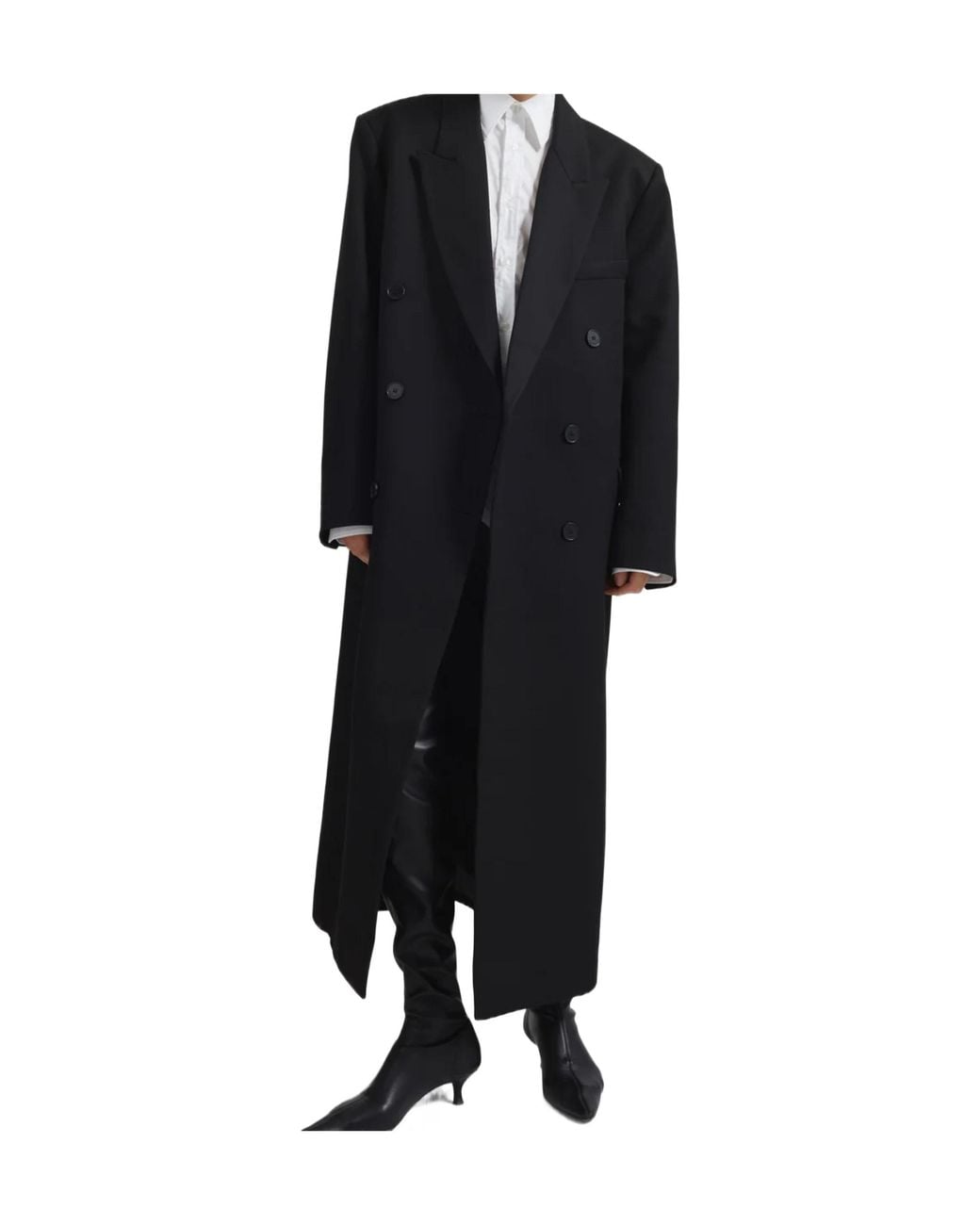 Frankie Shop Black Jane Double-Breasted Coat