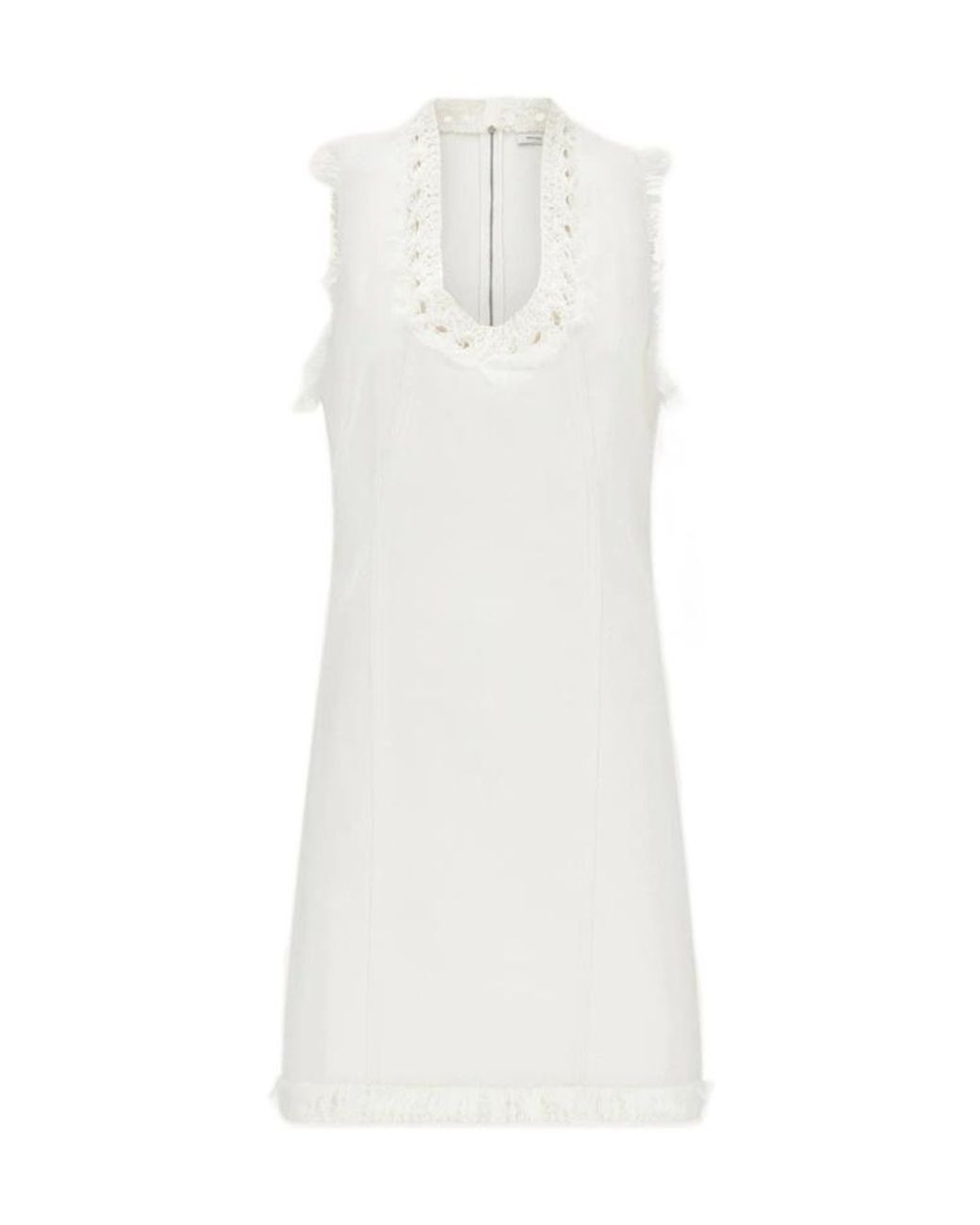 Ferragamo White Short Denim Dress