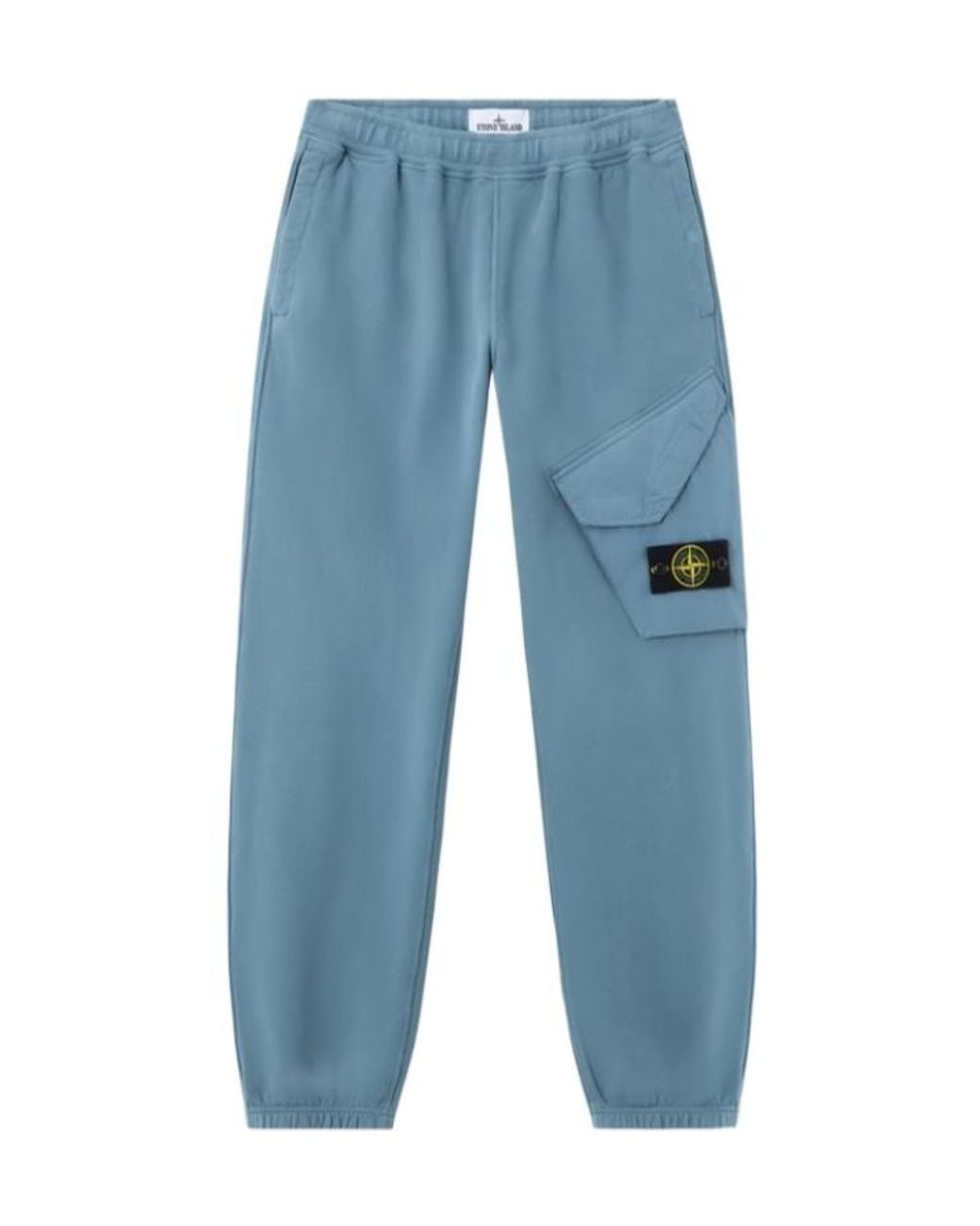 Stone Island Blue Regular-Fit Joggers With Elasticated Cuffs for men
