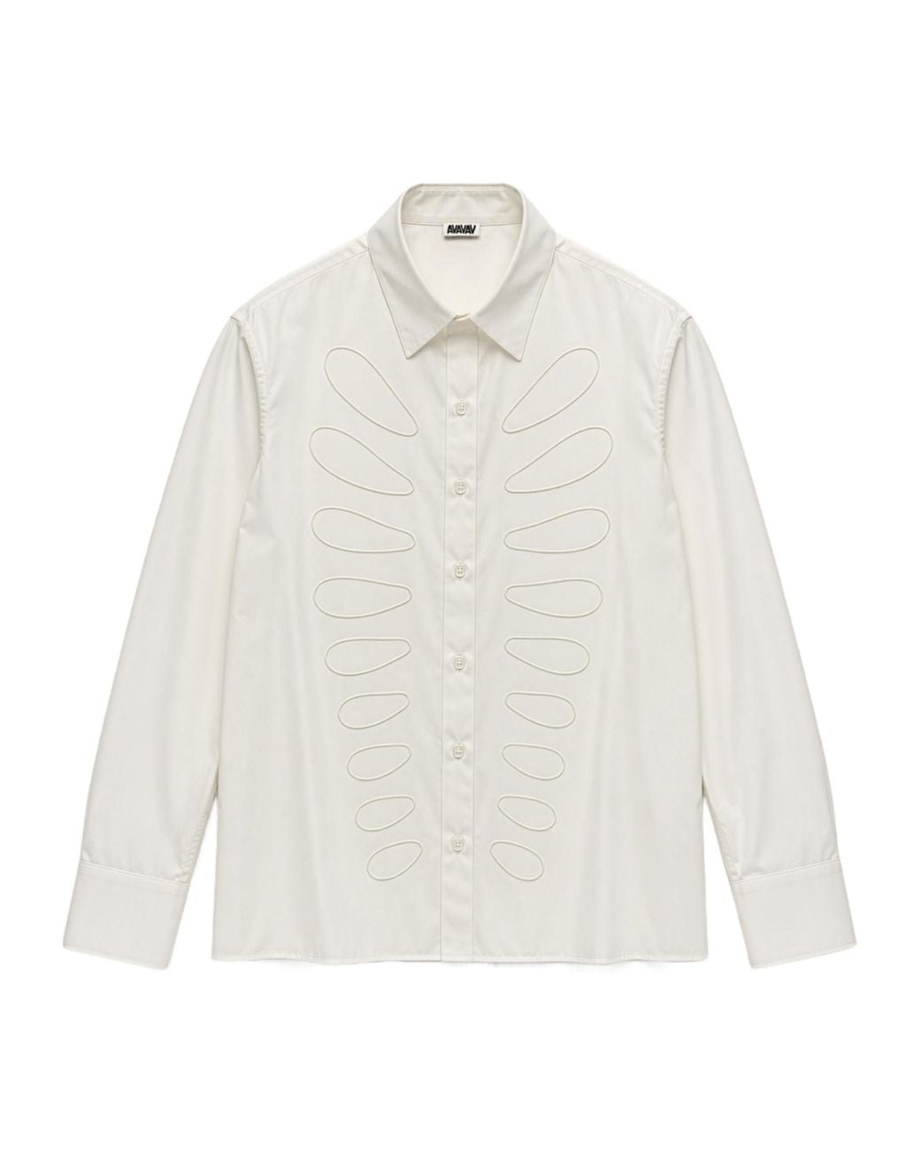 AVAVAV White Appliqué Oversized Shirt for men