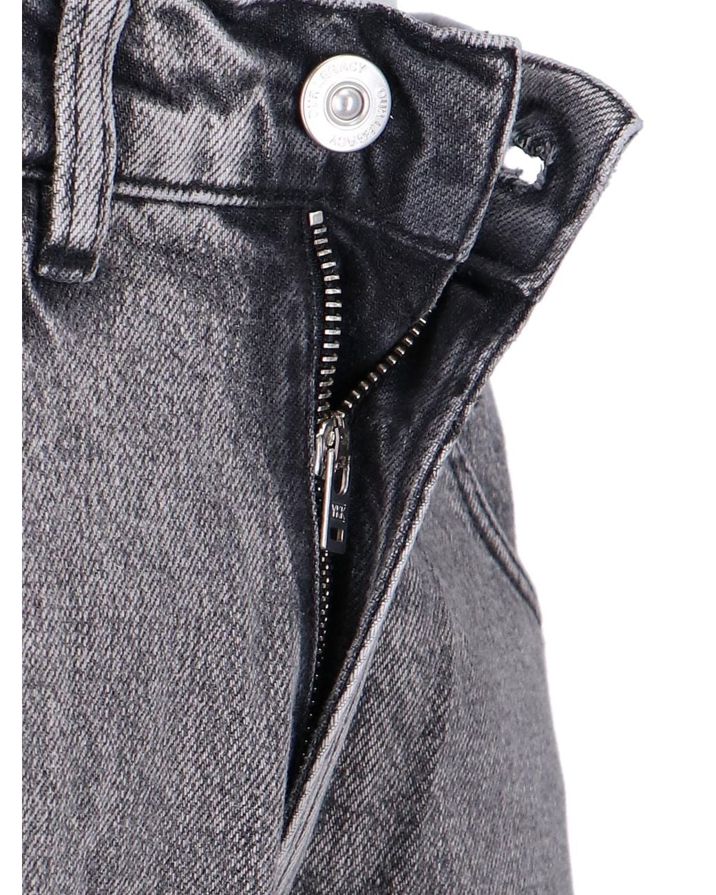 Our Legacy Gray High Waist Straight-Leg Jeans for men