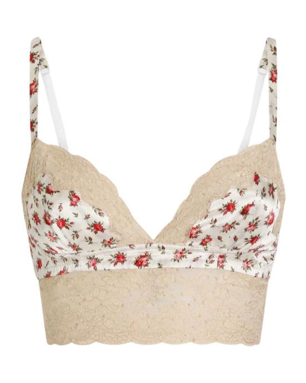 Dolce & Gabbana Natural Floral Lace Bralette