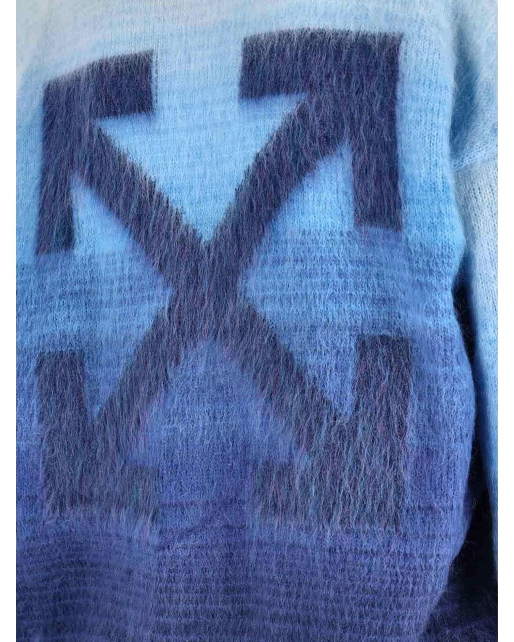 Off-White c/o Virgil Abloh Blue V-Neck Button-Up Cardigan for men