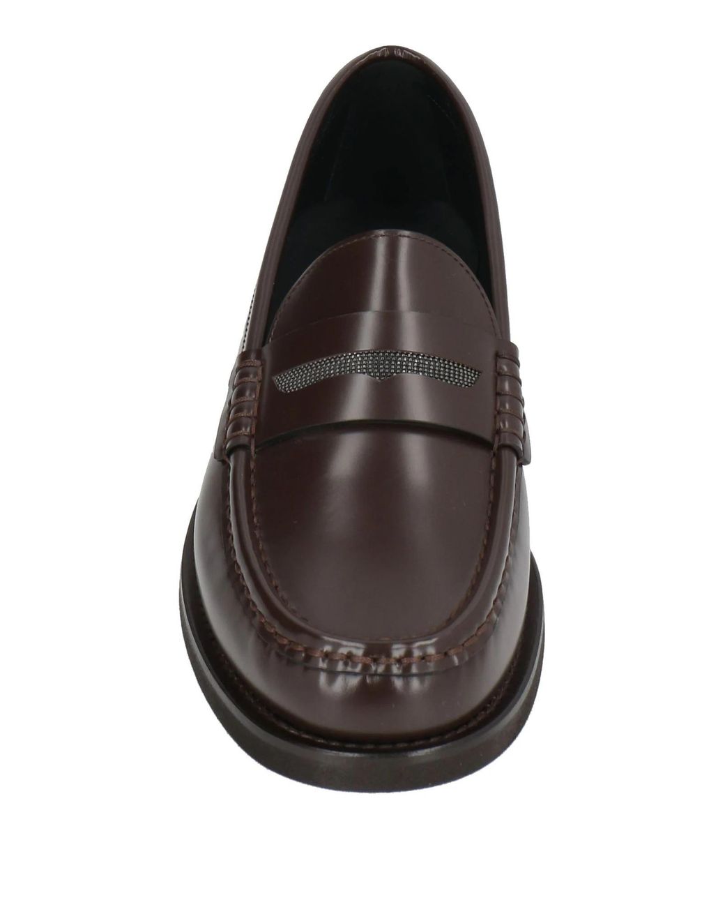 Brunello Cucinelli Brown Glossy Loafers