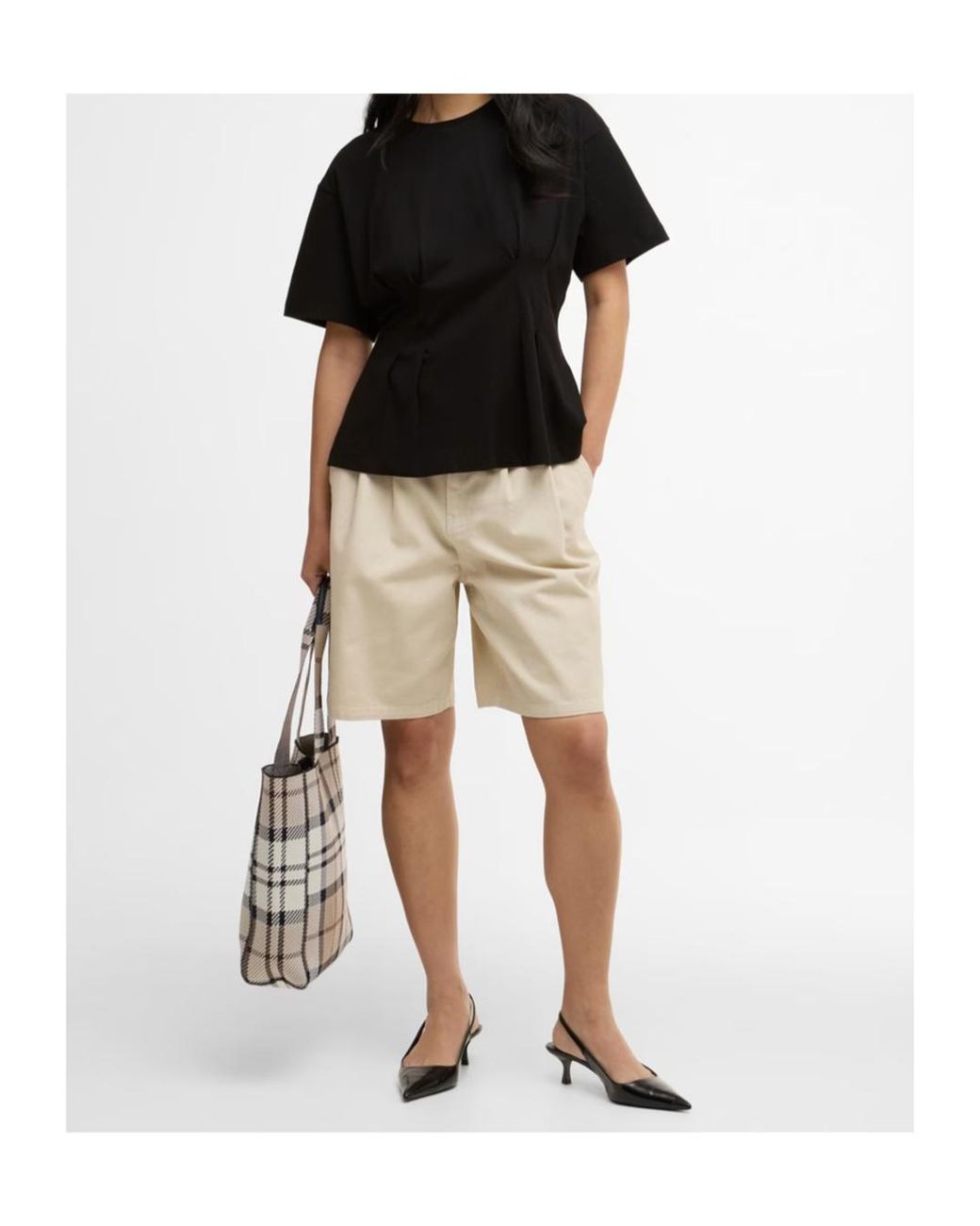 Barbour Natural Logo Patch Shorts