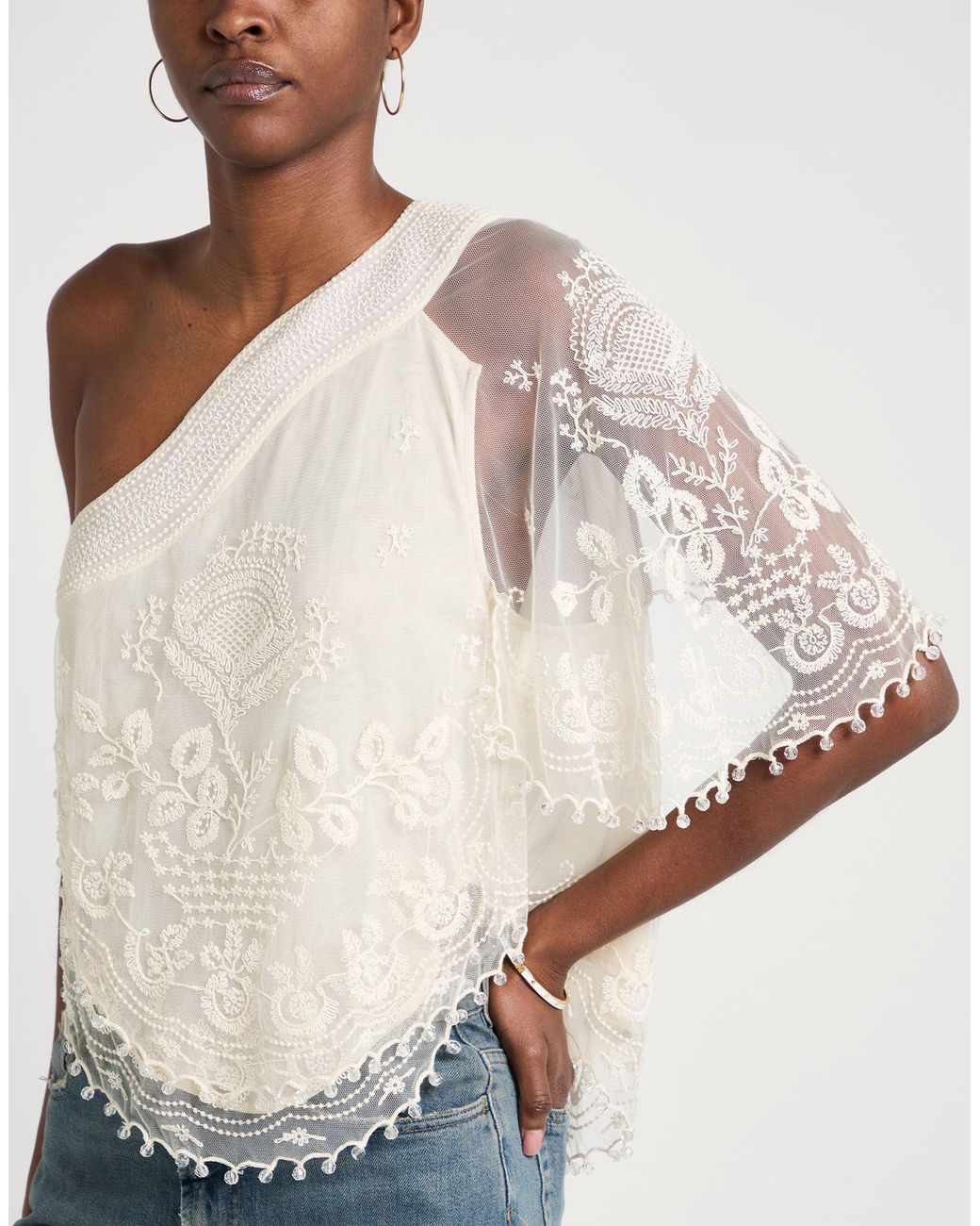 Isabel Marant White One-Shoulder Tops