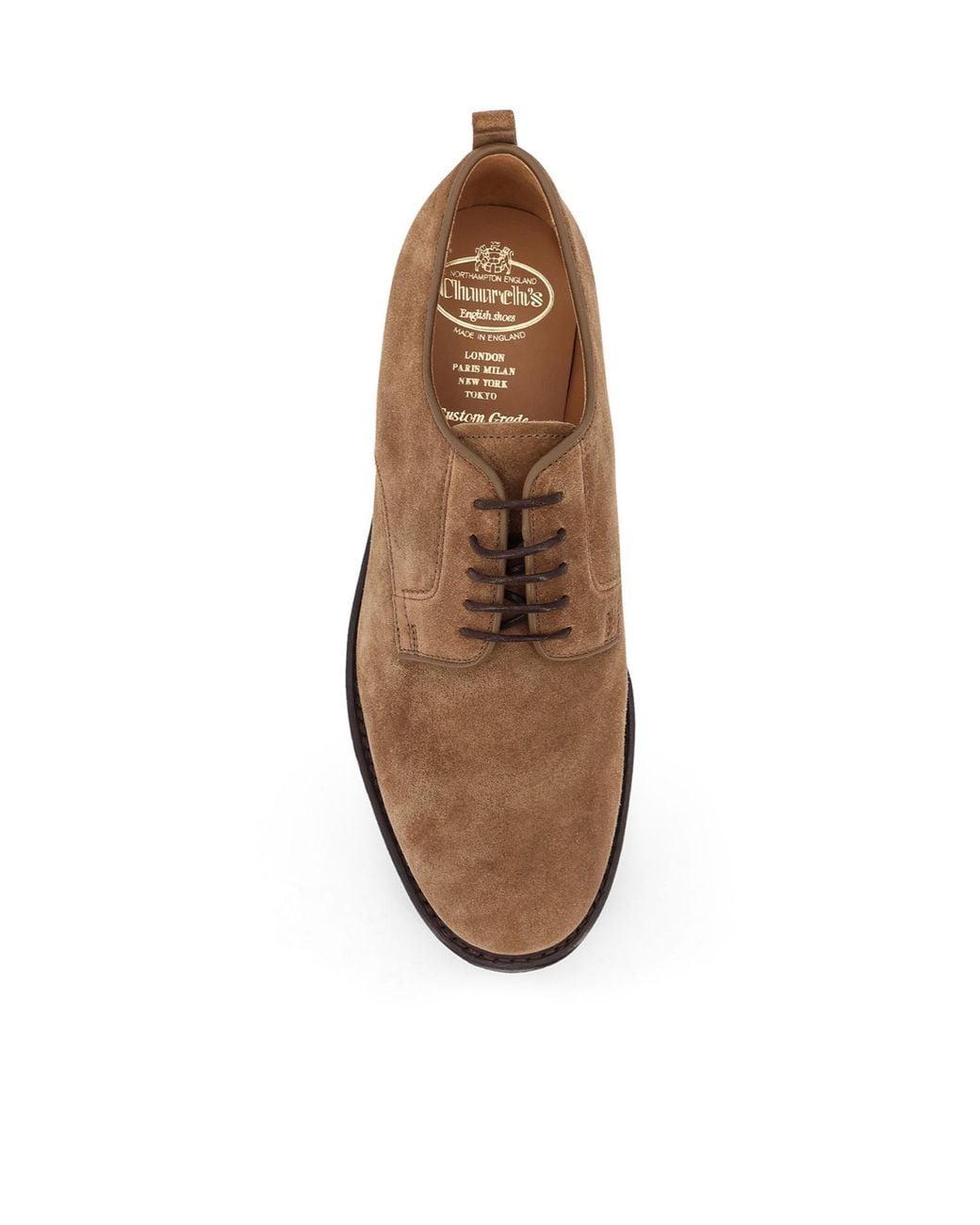 Church's Brown Plain-Toe Derby Shoes for men