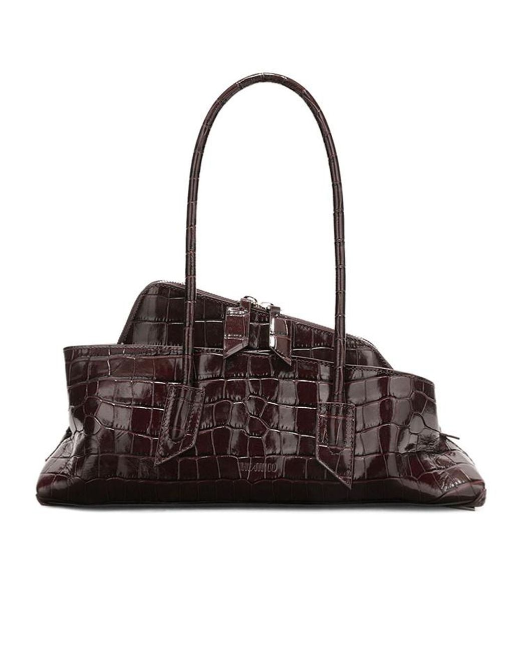 The Attico Brown The La Passeggiata Small Top Handle Tote Bag
