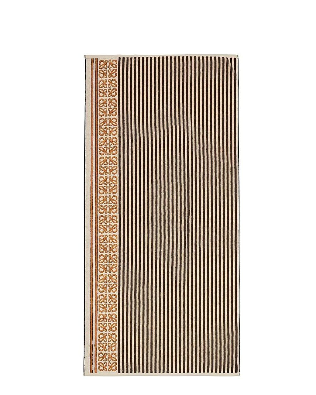 Loewe White Striped Rectangular Towel