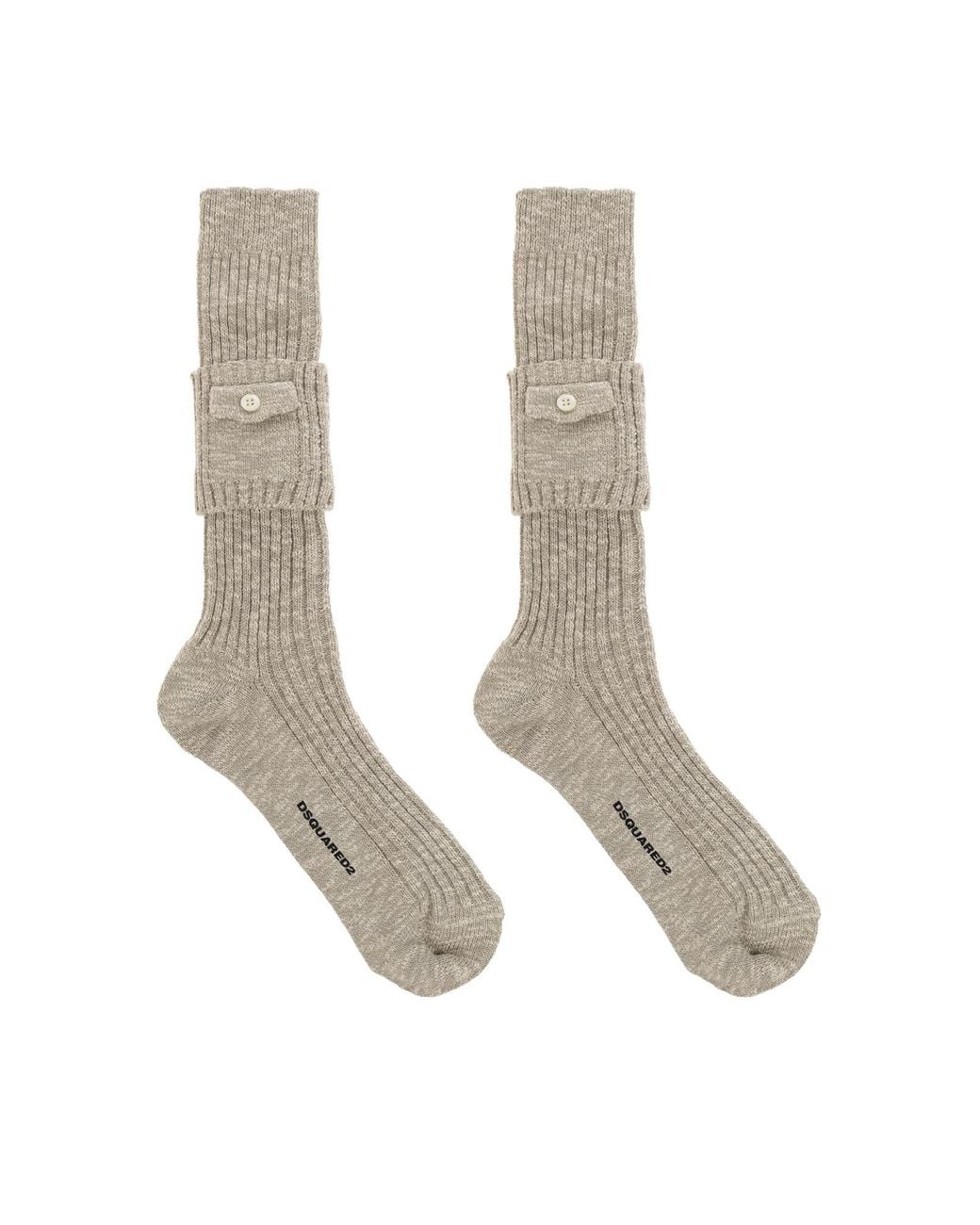 DSquared² White Logo Socks for men