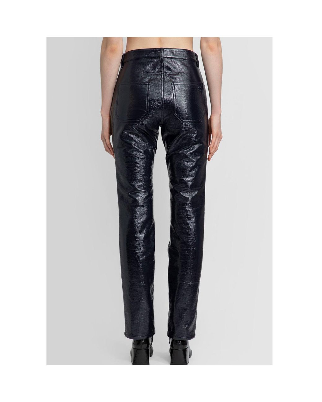 Courreges Blue Courrèges 5 Pockets Vinyl Effect Pants