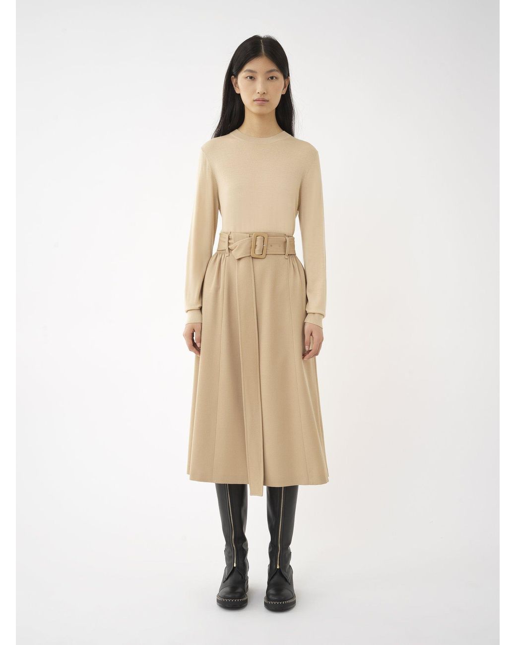 Chloé Natural Chloé Crewneck Knitted Jumper