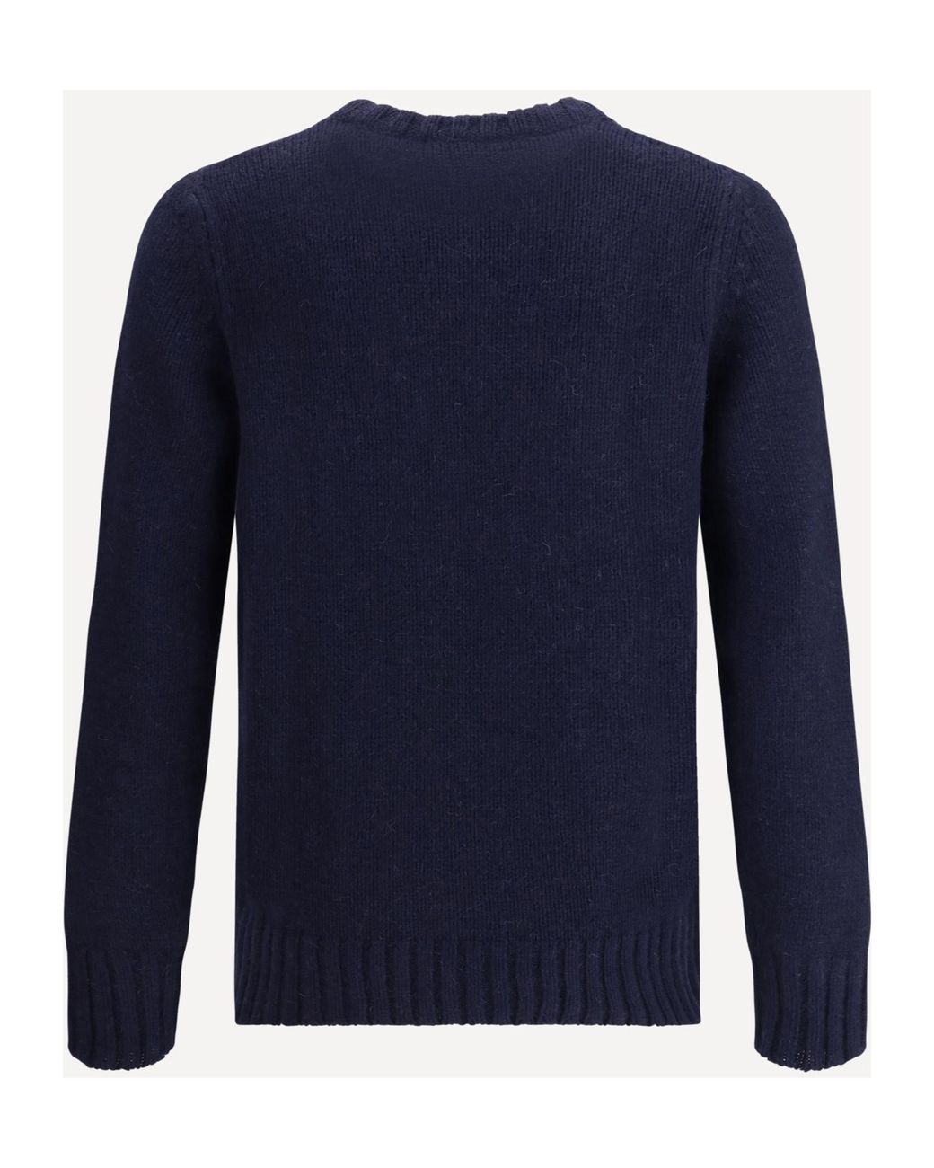 Aragona Blue Cashmere Interlaced Crewneck Knitwear for men