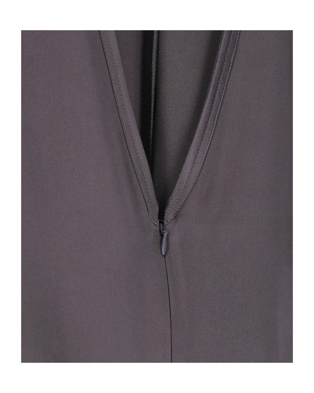 Victoria Beckham Gray Draped Short-Sleeve Top