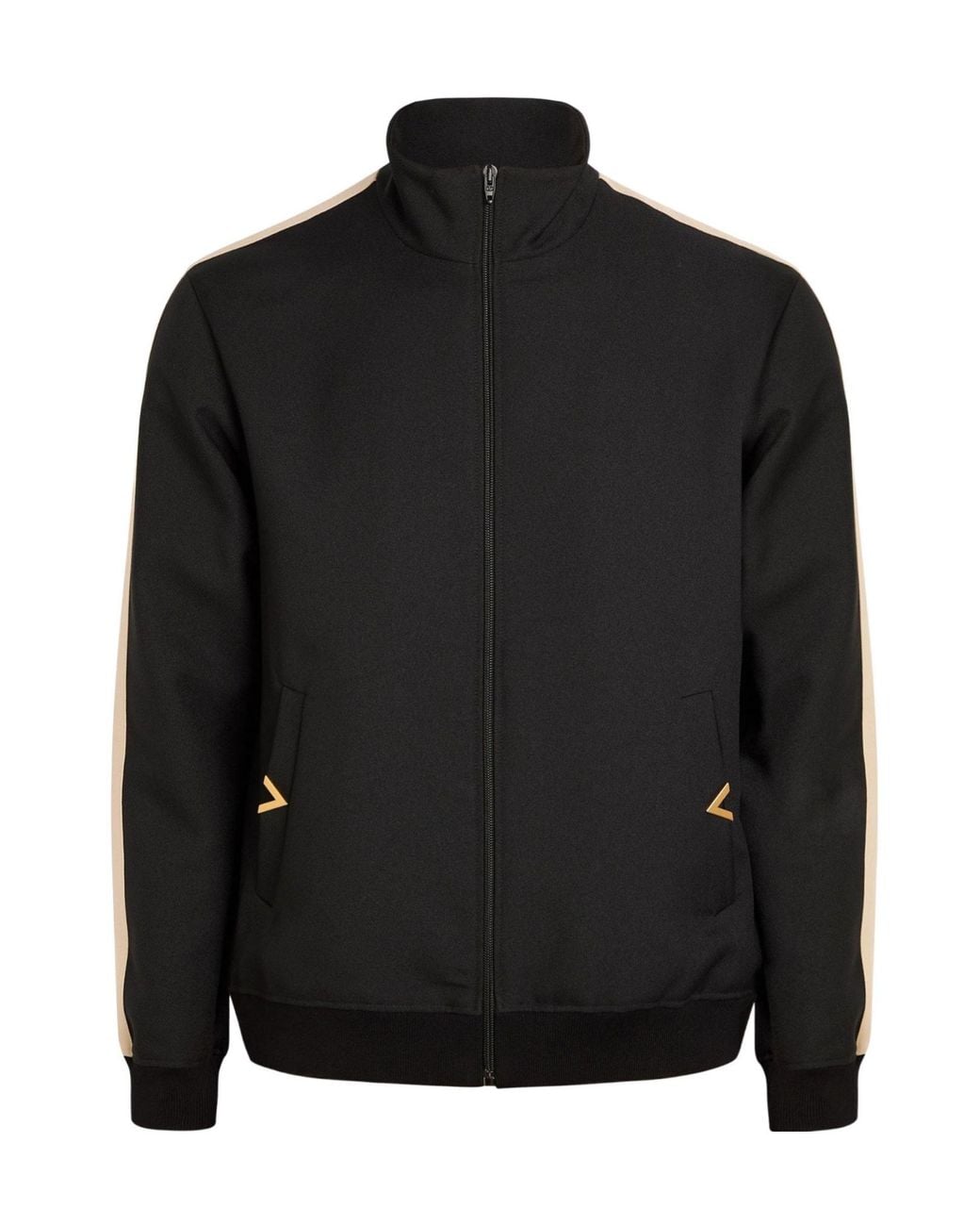 Valentino Black High-Neck Track Jacket for men
