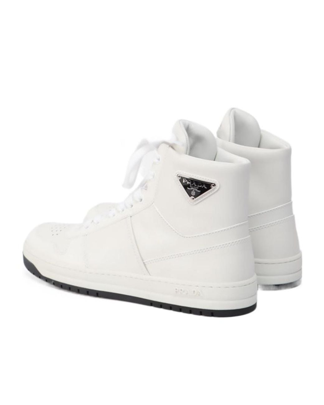 Prada White High-Top Leisure Sneakers