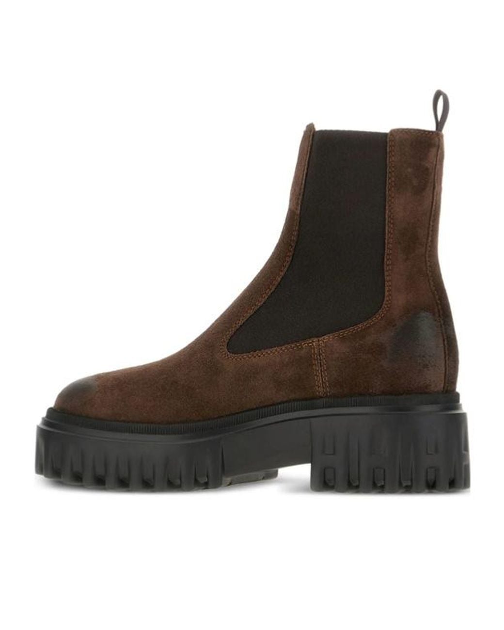 Hogan Brown Slip-On Chelsea Boots