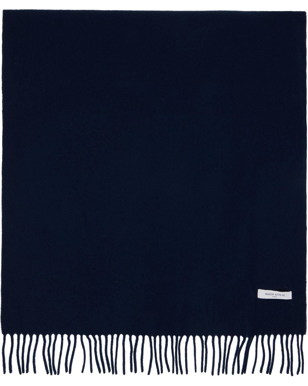 Maison Kitsuné Blue Maison Kitsuné Fox Head Scarf for men
