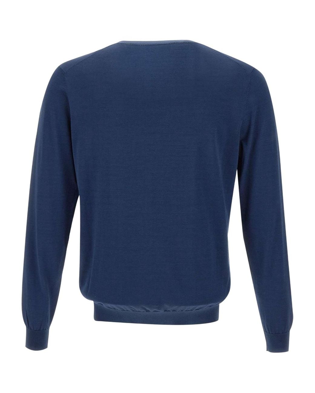 Kangra Cashmere Blue Kangra Crew Neck Regular Fit Sweater for men