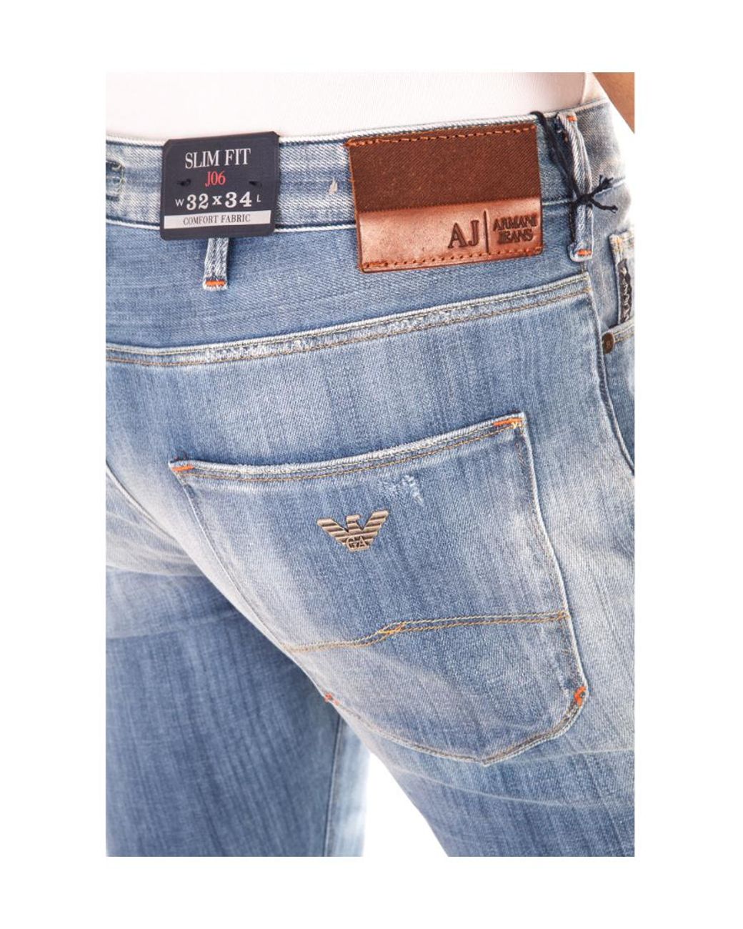 Armani Jeans Blue Straight Jeans for men