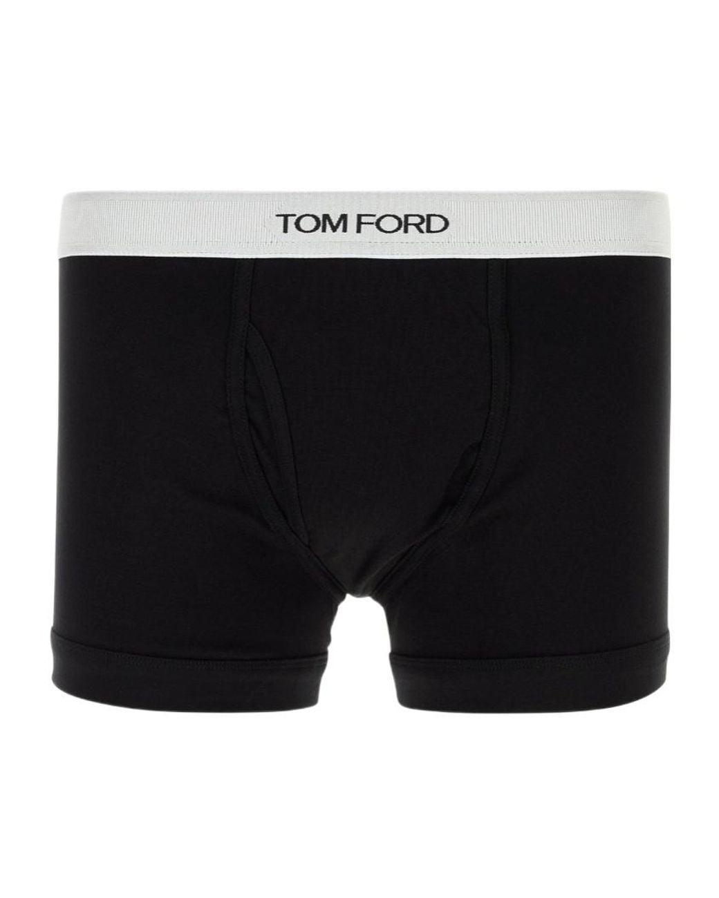 Tom Ford Black Logo Waistband 2-Pack Boxer Briefs for men