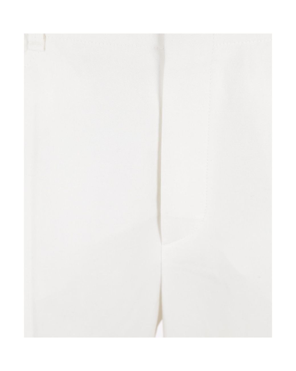 Chloé White Chloé High-Waisted Wide Leg Trousers