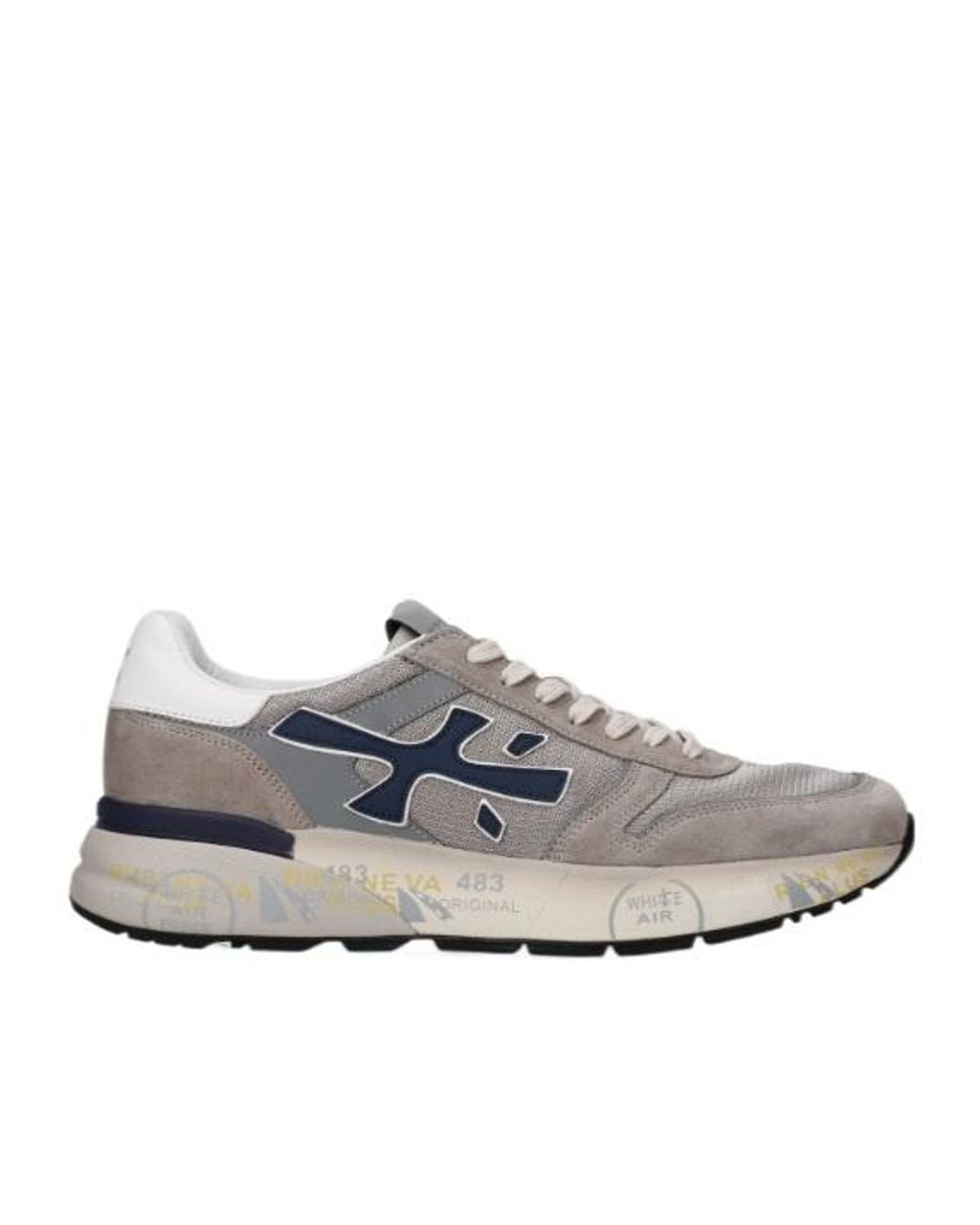 Premiata Gray Round-Toe Sneakers for men